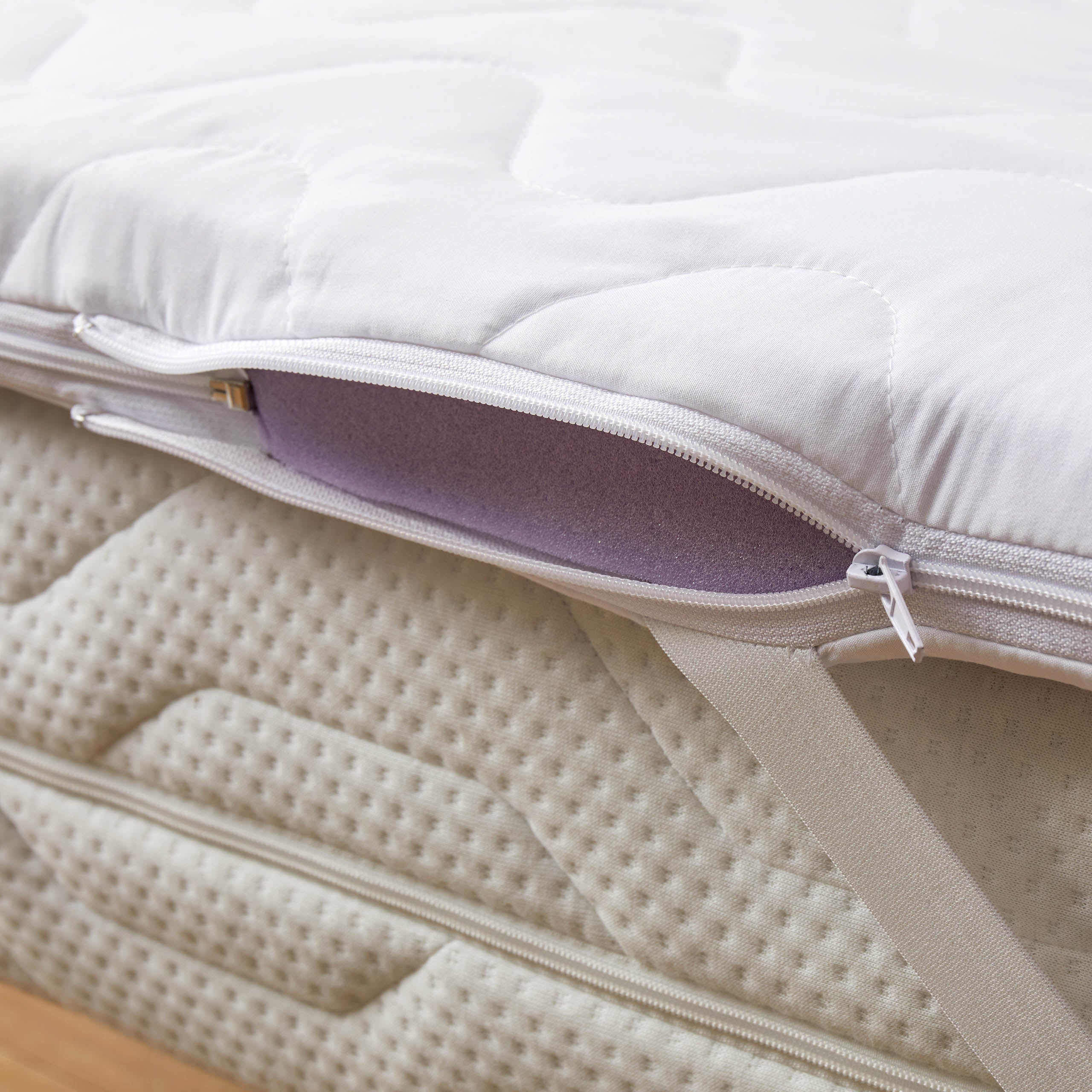 Matratzentopper Microfaser - 100 x 200 x 4,5 cm mit waschbarem Bezug, Memory Foam und atmungsaktiver, temperaturausgleichender Mikrofaser.