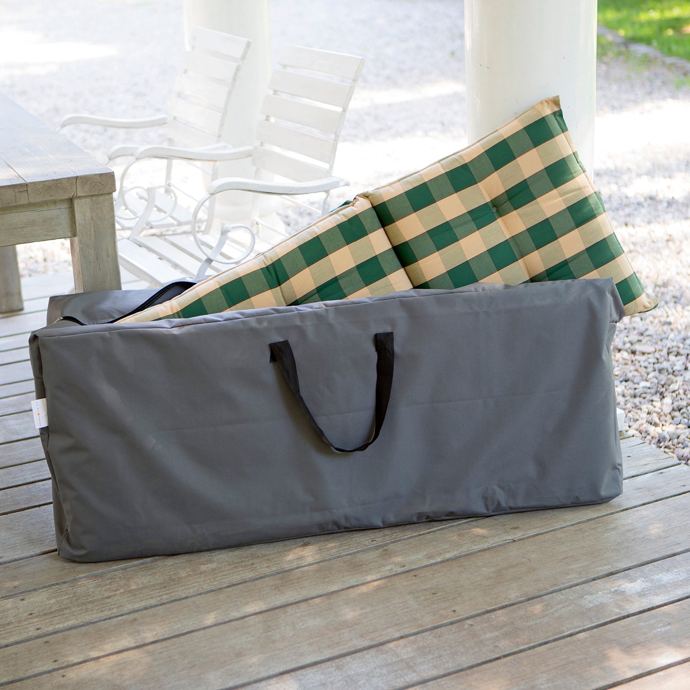 Polster-Aufbewahrungstasche - 130 x 50 x 32 cm, robuste, wasserfeste Tasche zum Schutz und Verstauen von Gartenpolstern und Auflagen.
