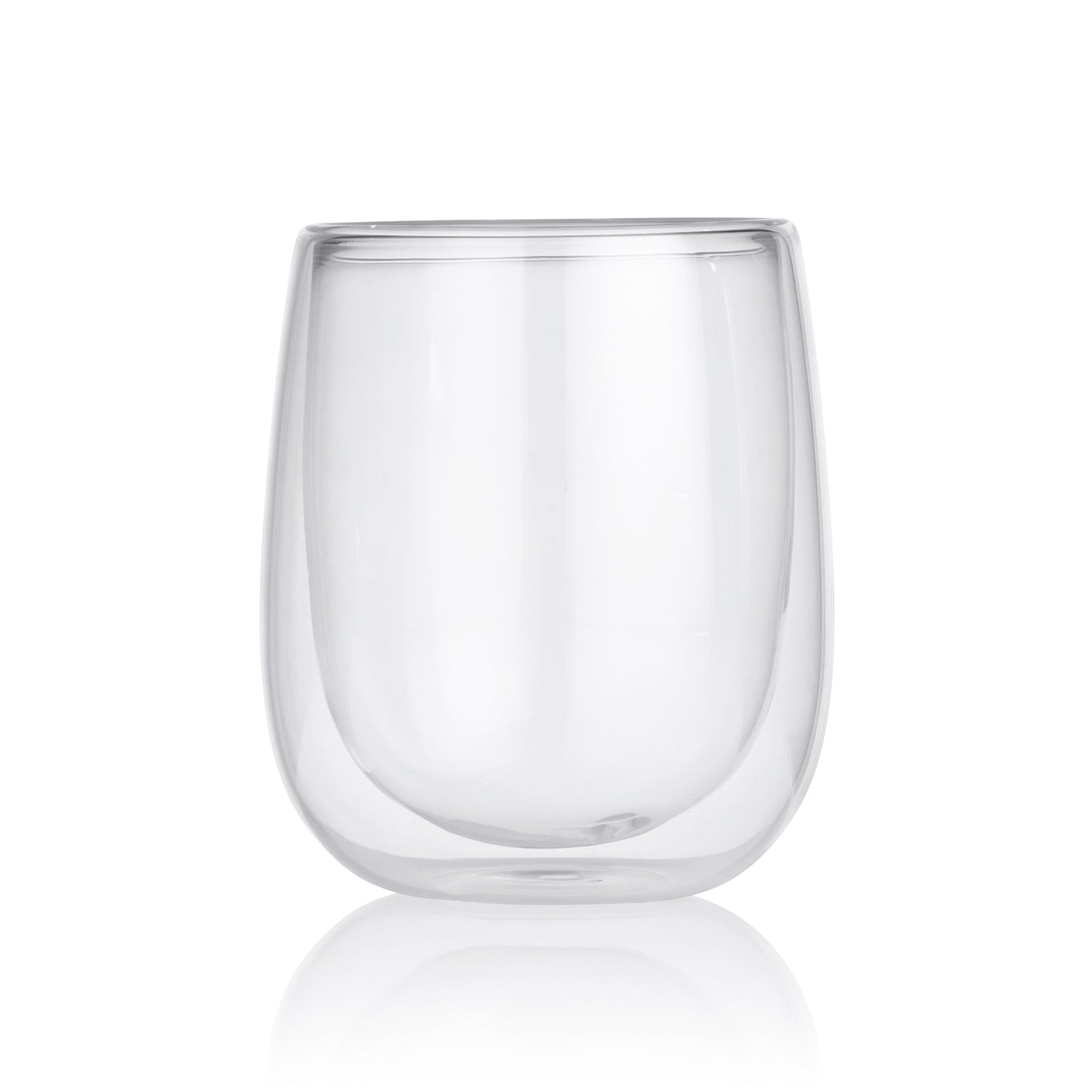 Thermoglas Set 4-tlg. - Doppelwandiges Borosilikatglas, wärmeisolierend, 250 ml Fassungsvermögen, ideal für Cappuccino und Latte Macchiato.