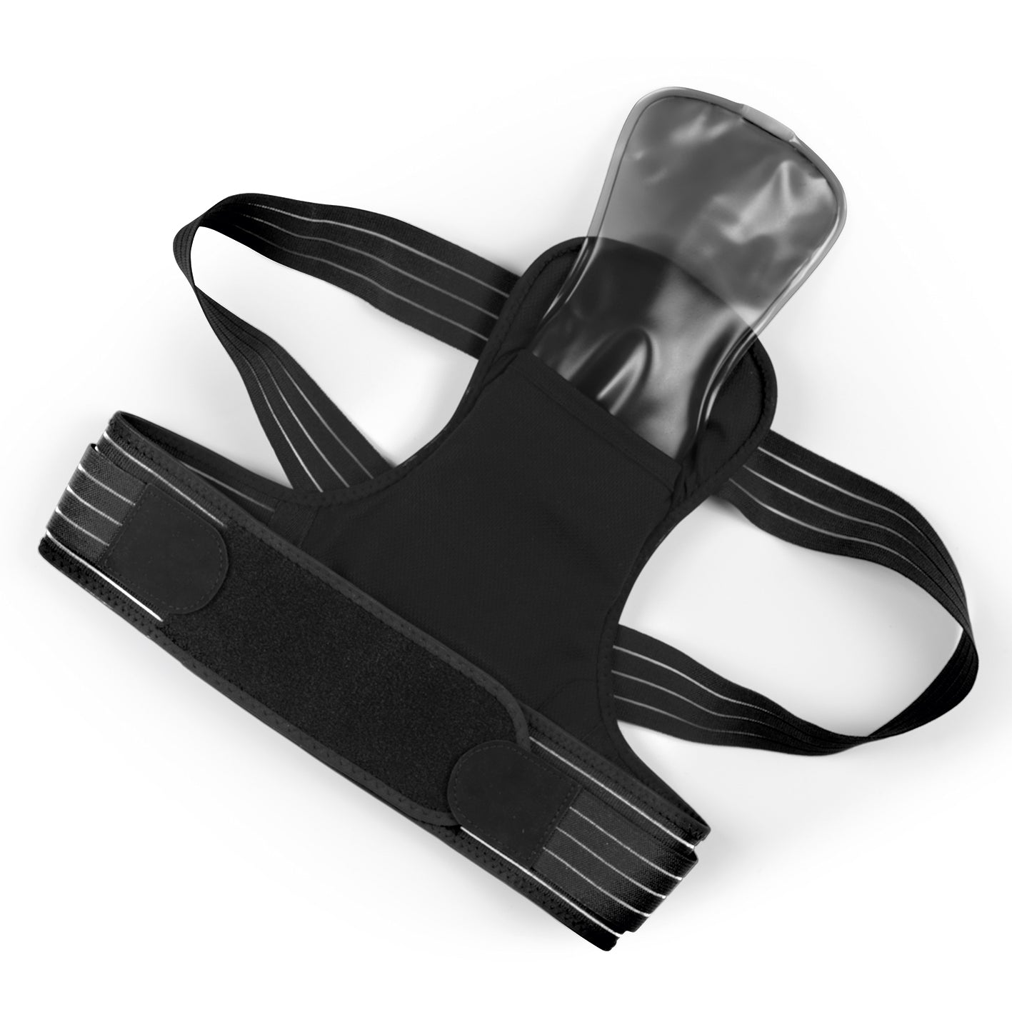 Rückenkorrektor mit Gelpad - L/XL zur Haltungskorrektur mit verstellbaren Trägern und integriertem Kühl- oder Wärme-Gelpad.