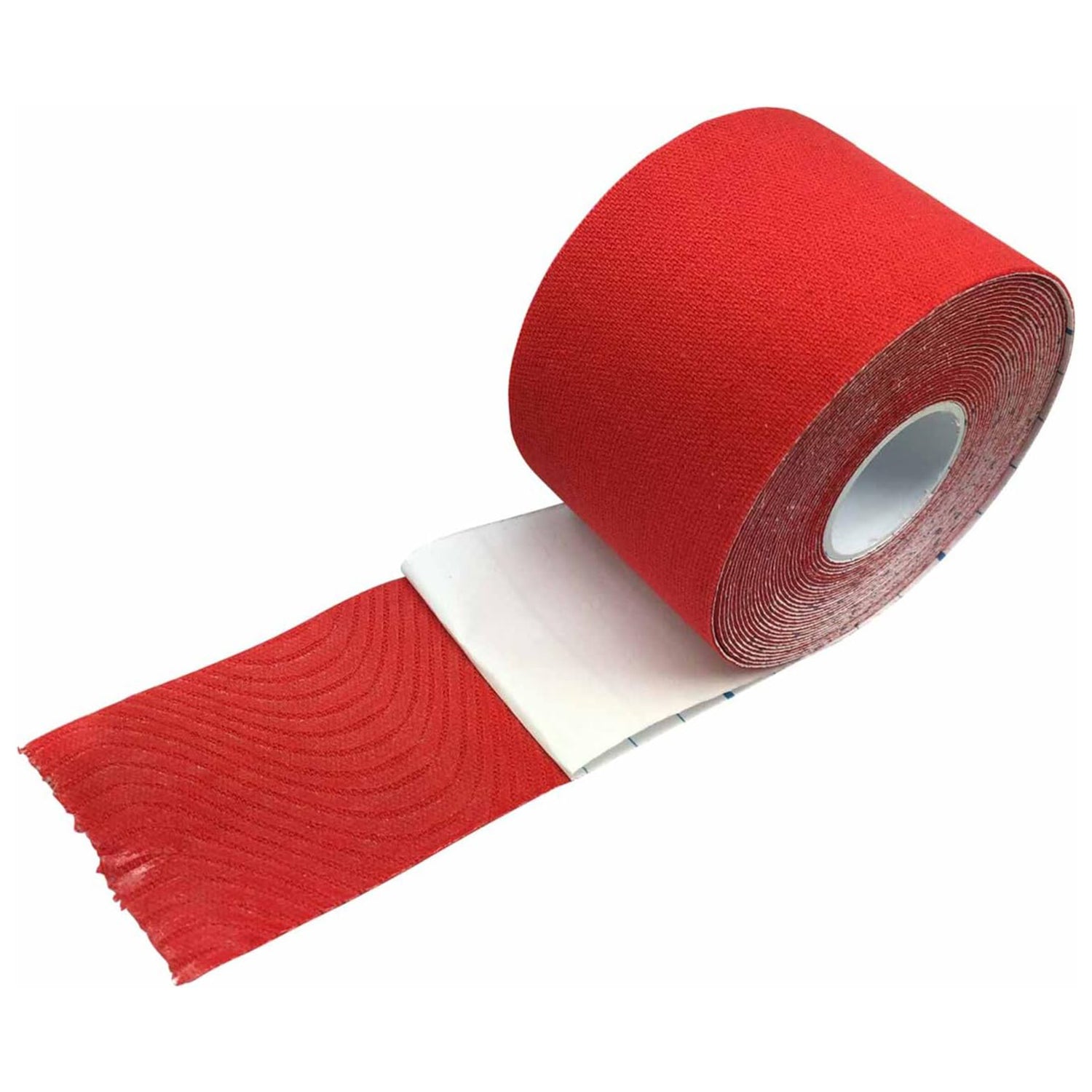 Kinesiologisches Tape - 2,5 cm x 5 m - Rot, elastisch, hautfreundlich, atmungsaktiv und wasserbeständig, ideal für Sport und Therapie.