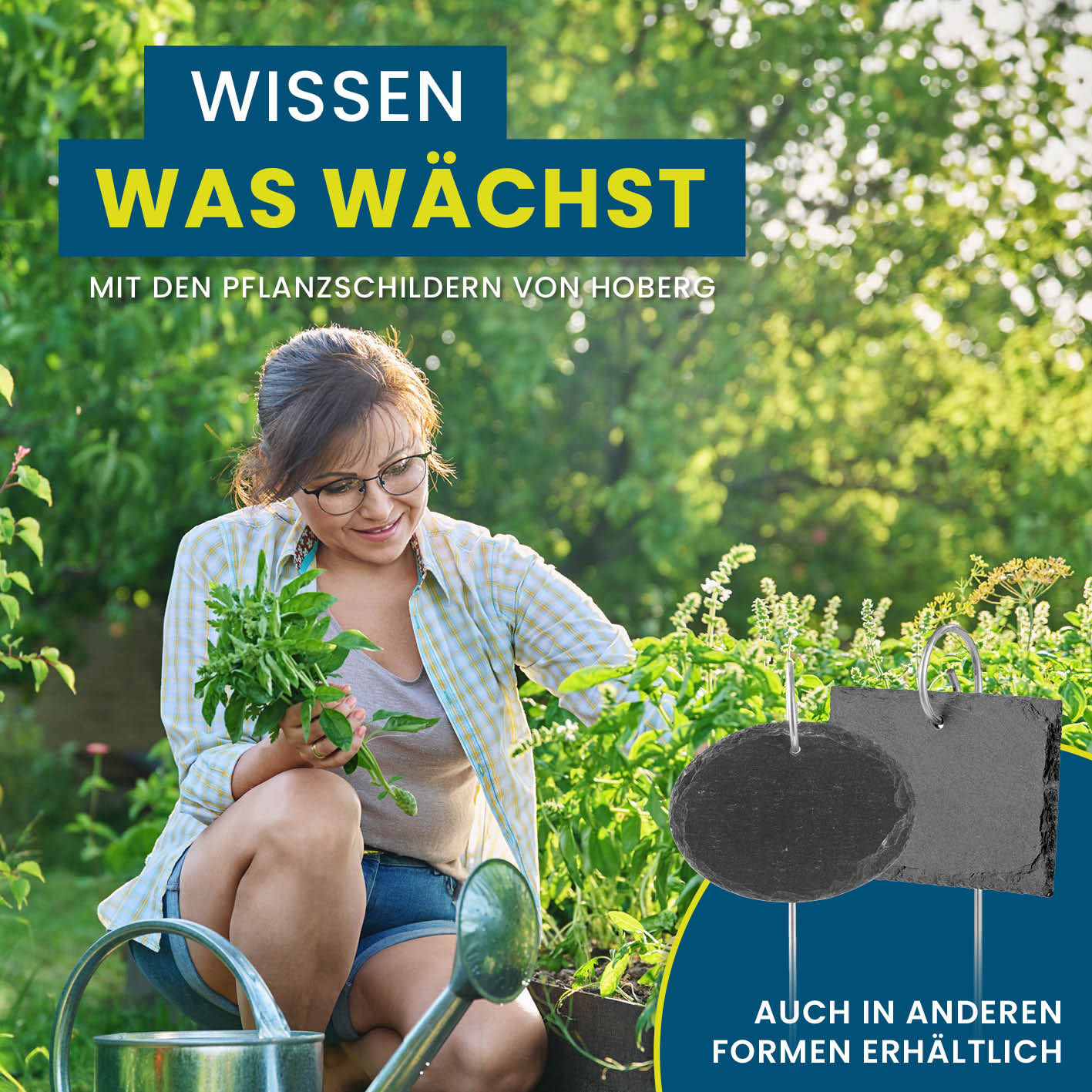 Schiefer-Pflanzschilder "Herz-Form" - 10er Set mit wetterfesten Schiefertafeln und robusten Erdspießen zur Pflanzenkennzeichnung im Garten.