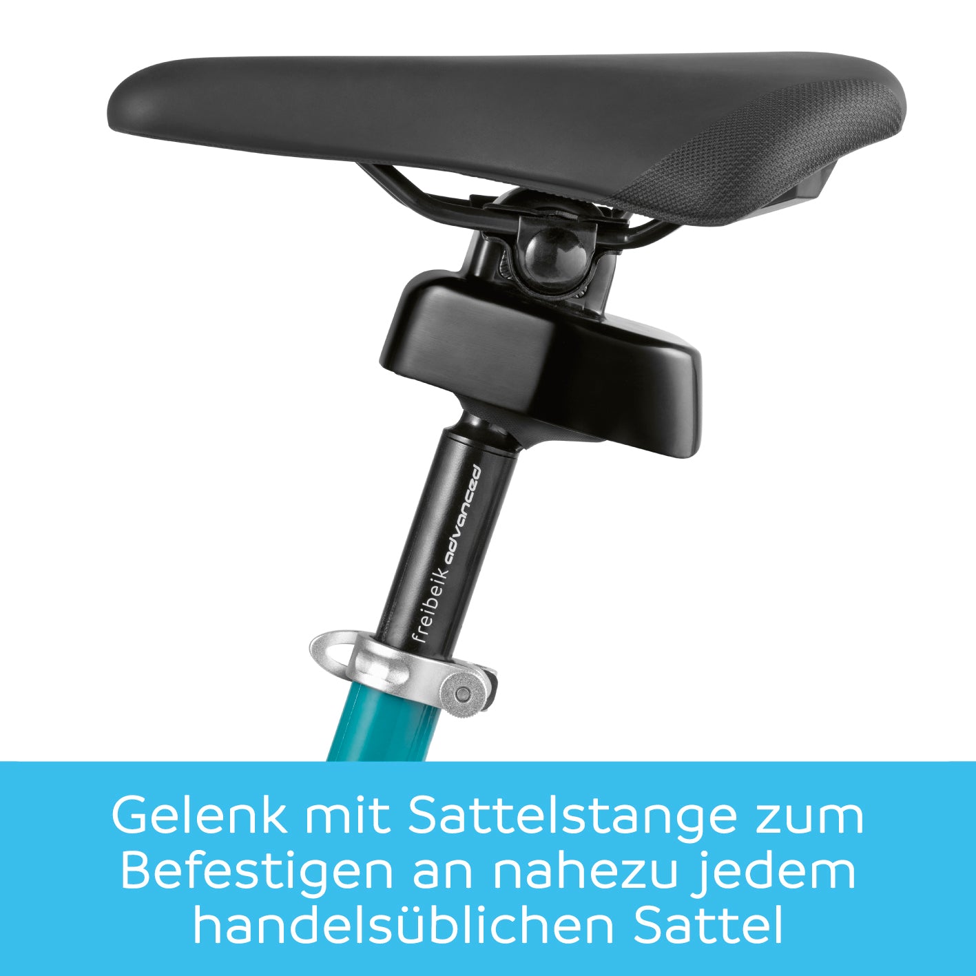 freibeik advanced - Das bewegliche Sattelgelenk 2.0 - 2er-Set zur flexiblen Befestigung an handelsüblichen Sätteln für mehr Beweglichkeit.