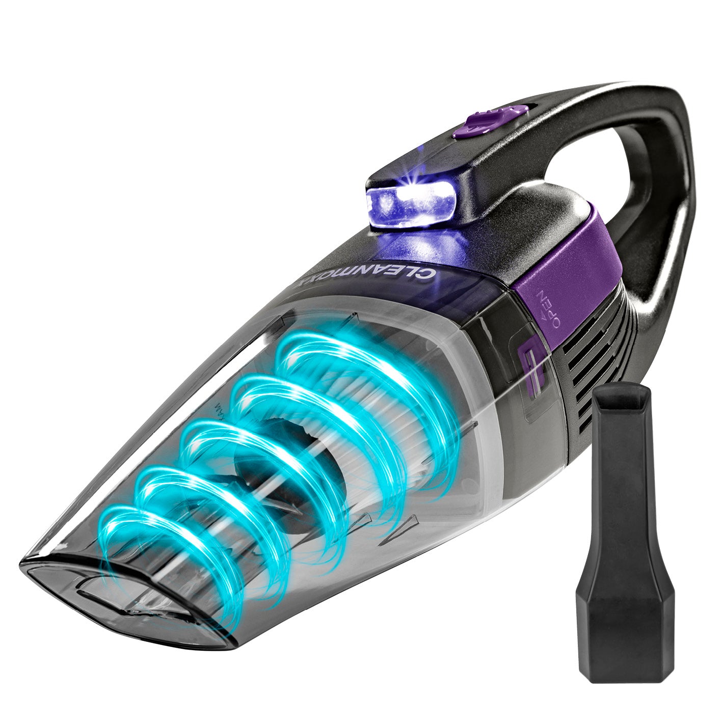 Akku-Handstaubsauger kabellos mit LED-Licht, EPA-11-Filter und Fugendüse, ideal für flexible Reinigung zuhause und unterwegs.