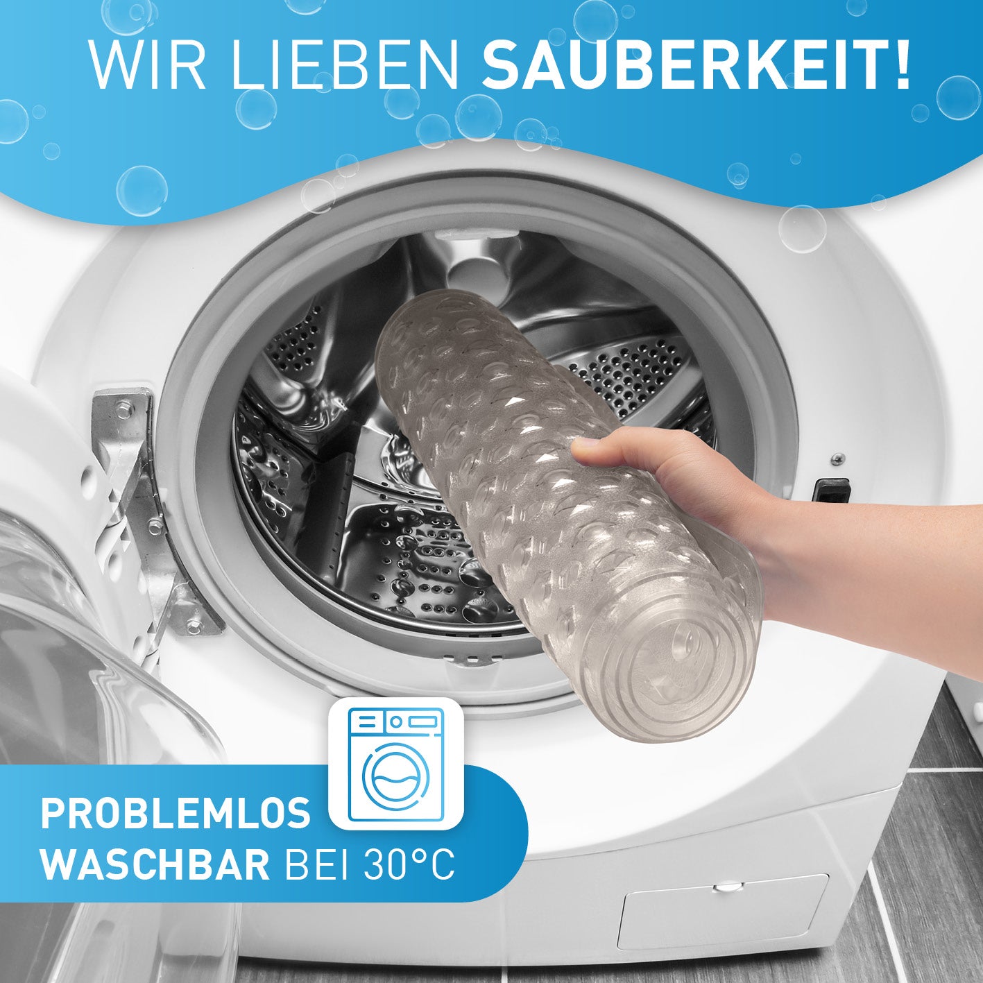 Badewannenmatte 88 x 40 cm – Hellgrau, waschbar bei 30°C, rutschfest mit Saugnäpfen und strukturierter Oberfläche für sicheren Halt.
