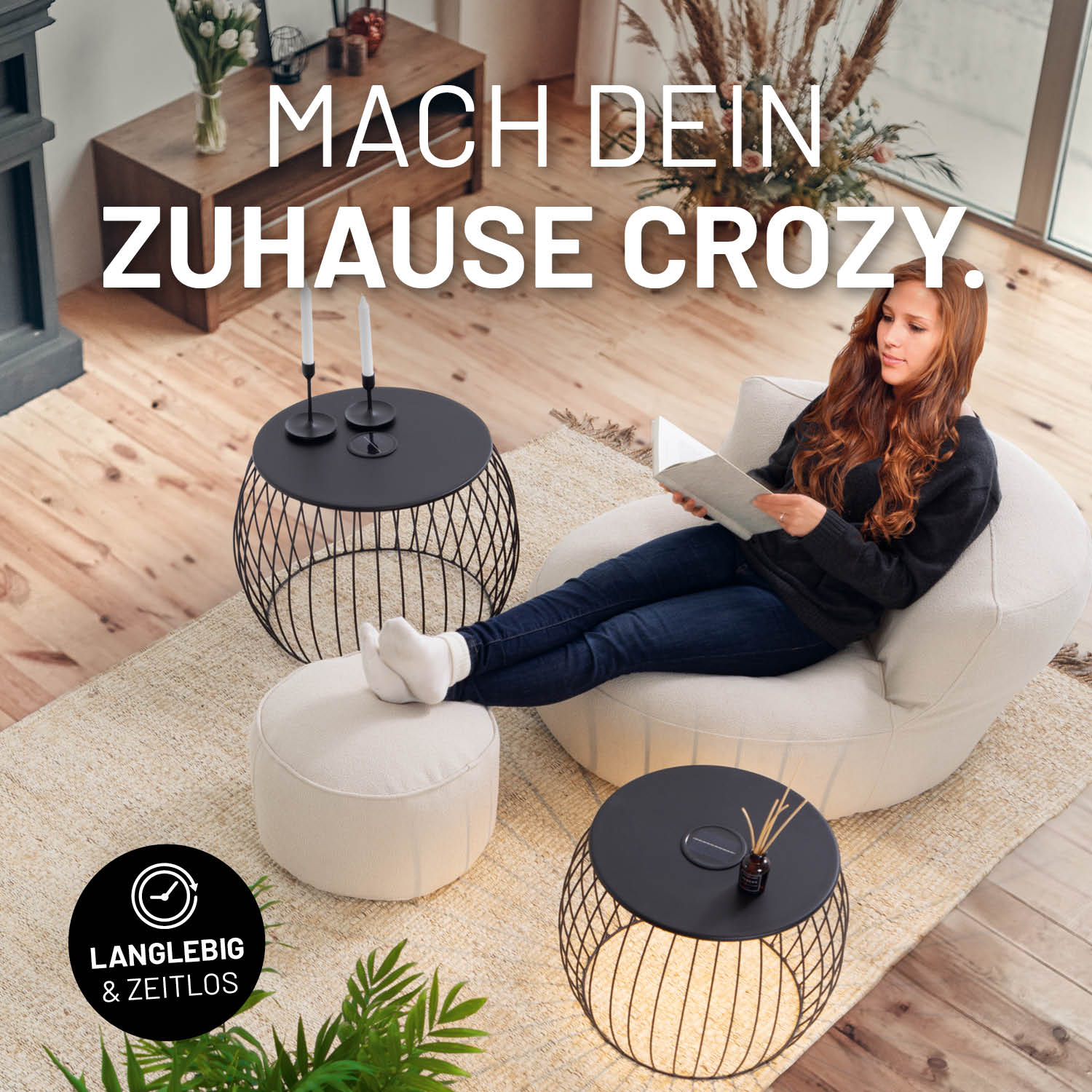 Beistelltisch - 2er-Set mit LED-Licht, pulverbeschichtet, wetterbeständig, ideal für Wohnzimmer und Terrasse, stilvolle Ablageflächen.