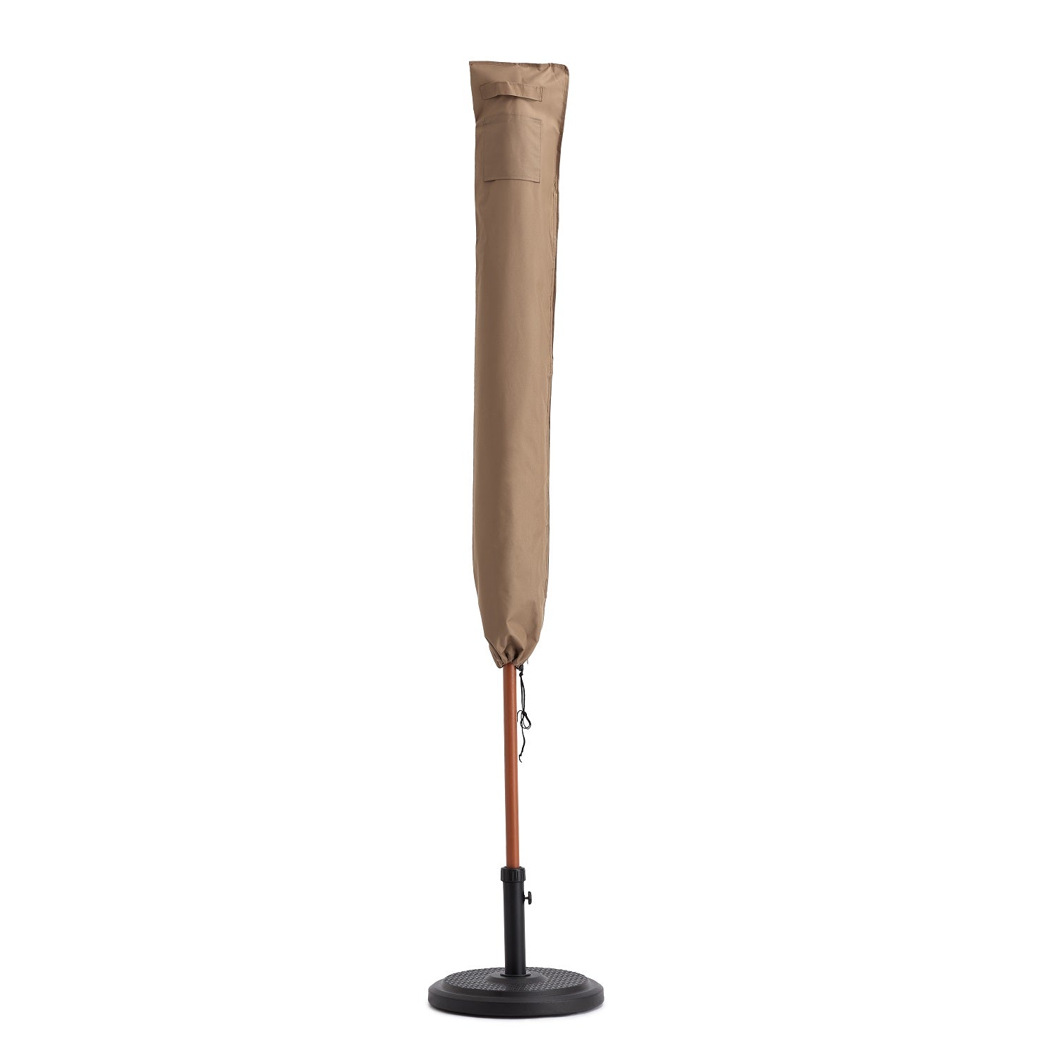 Abdeckung für Sonnenschirm - 170 x 27,5/33,5 cm - Beige, wasserdichte Schutzhülle aus robustem PVC-beschichtetem Oxford-Gewebe.