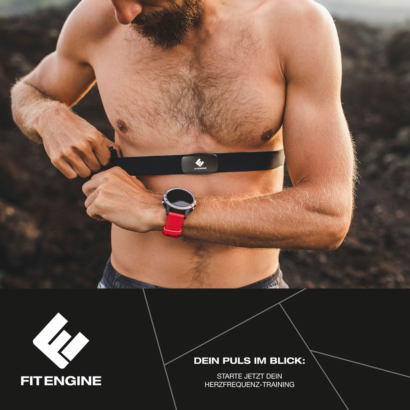 Herzfrequenzmesser mit Bluetooth, leicht und spritzwassergeschützt, ideal für Ausdauertraining und kompatibel mit IOS & Android.