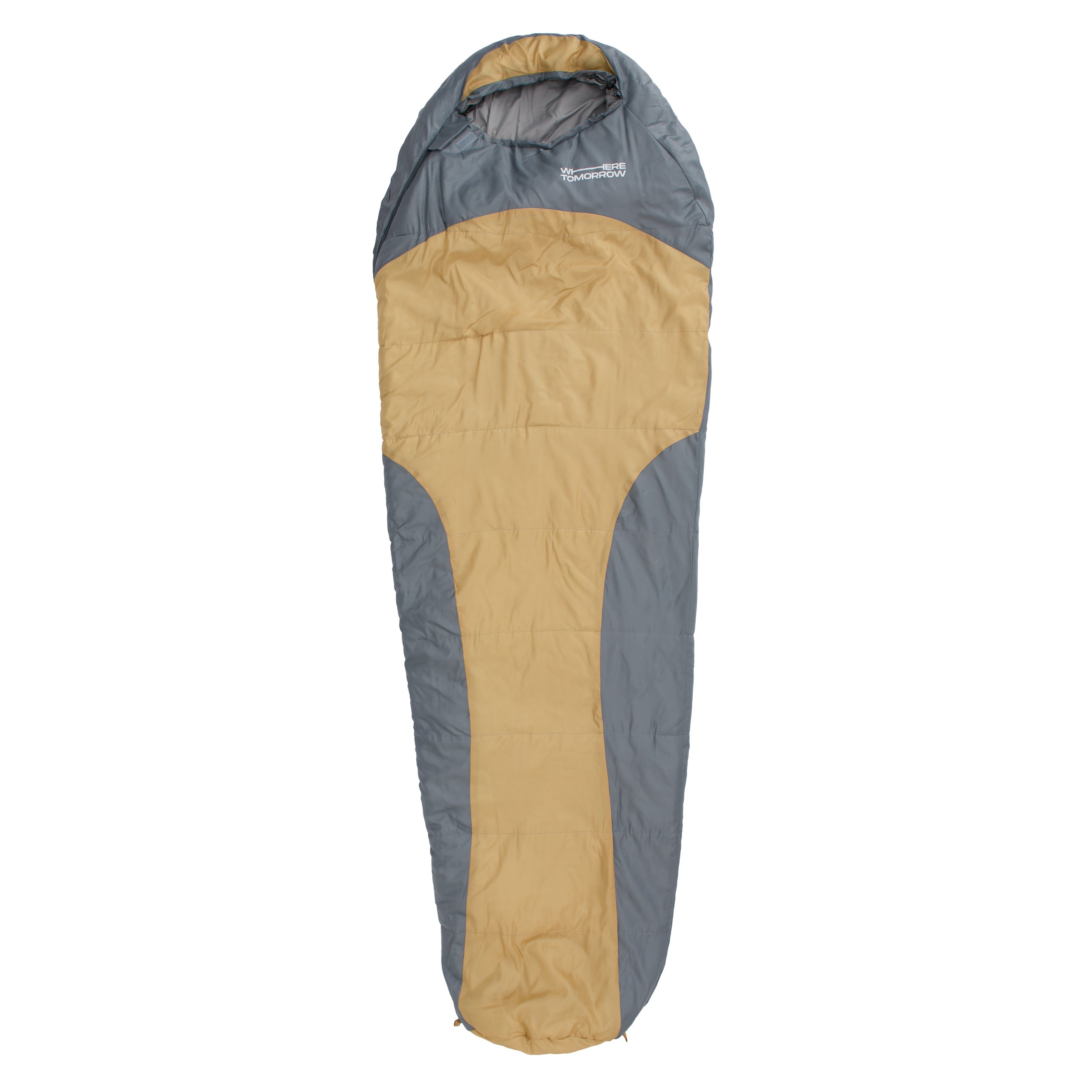 Camping Schlafsack Classic - Mumienschlafsack in Curry mit wasserabweisendem Außenmaterial und praktischer Tragetasche, 230 x 80 x 55 cm.