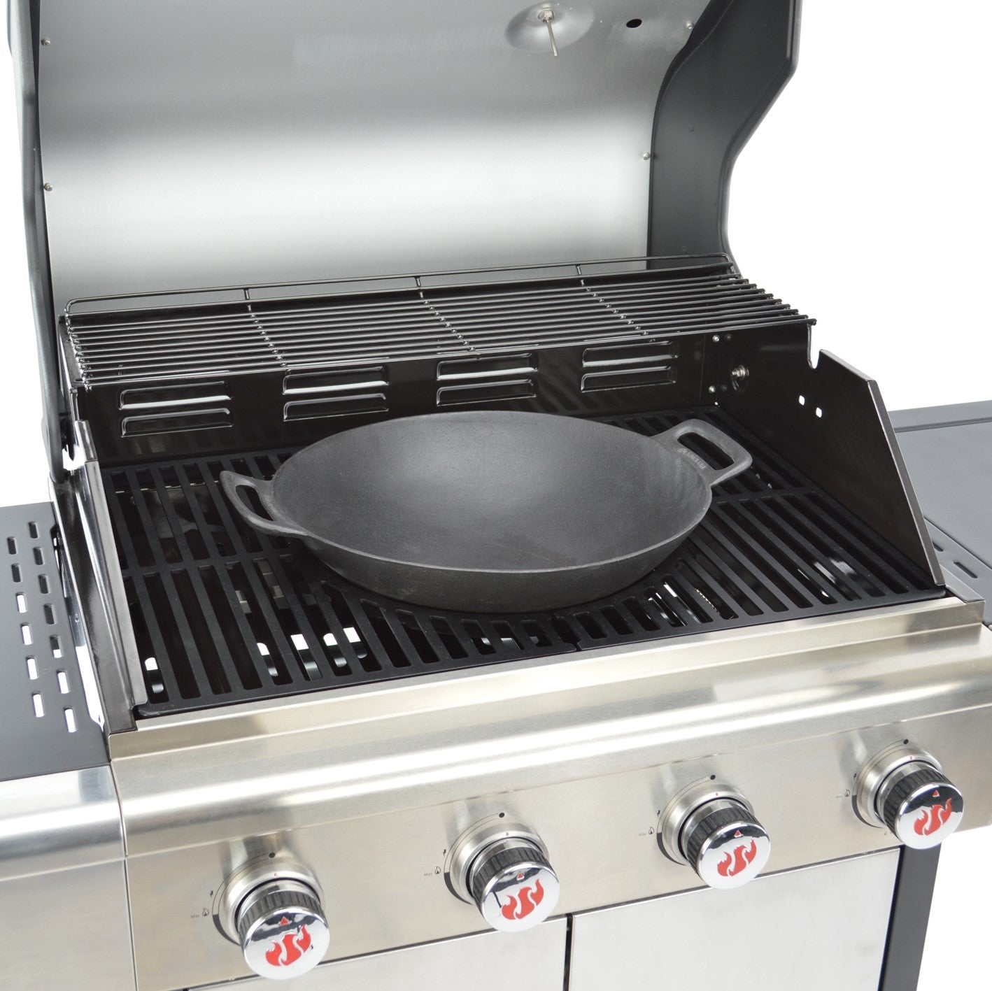 Modulus Grillrostsystem Triton 3.1/4.1 aus emailliertem Gusseisen, modularer Grillrost für vielseitiges Grillzubehör.