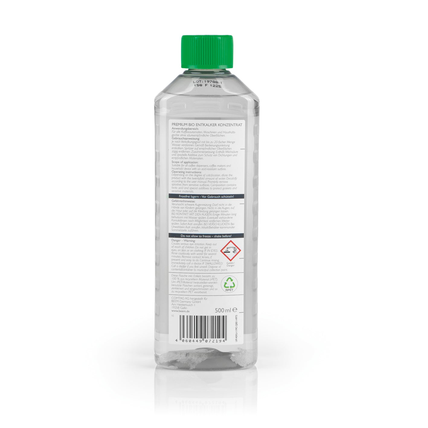 PREMIUM Bio Entkalker Konzentrat - 0,5 l - 3er-Set, schonende und umweltverträgliche Reinigung für Kaffeevollautomaten und Wasserkocher.