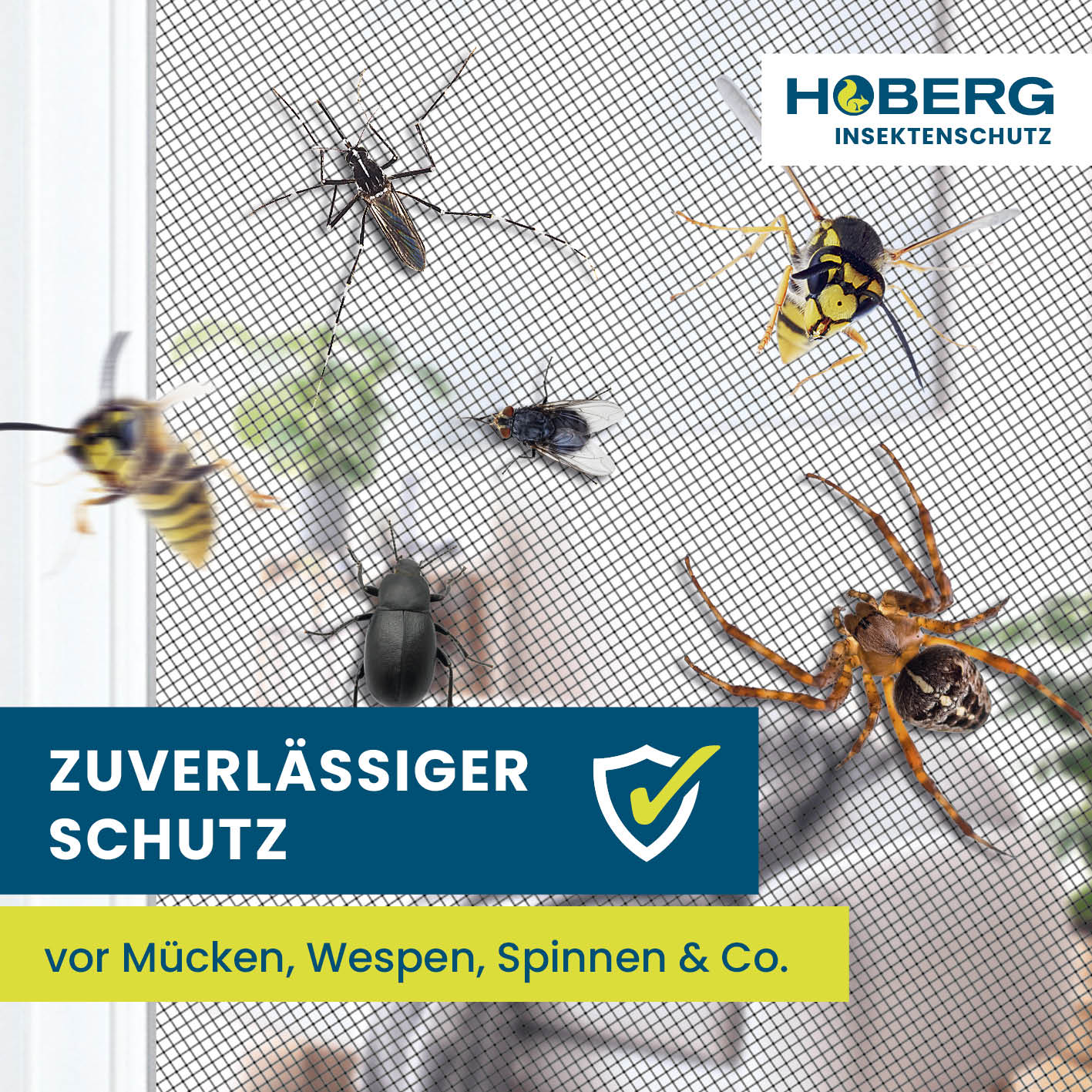 Insektenschutzvorhang - mit XXL-Magnetbändern - 90 x 210 cm schützt zuverlässig vor Mücken, Wespen, Spinnen und anderen Insekten.