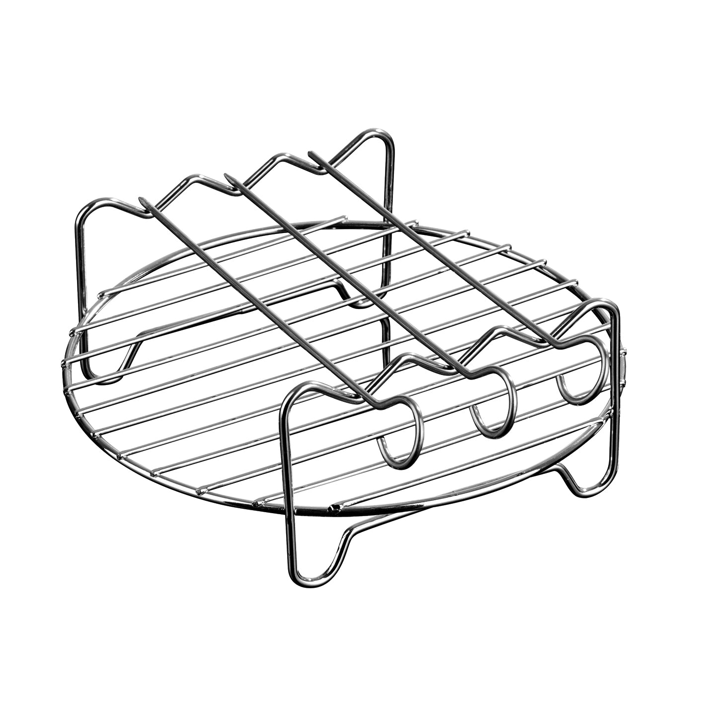 Grillrost Edelstahl für die Heißluft-Fritteuse 2,6 l zum Braten und Rösten, passend für GOURMETmaxx Heißluft-Fritteuse 2,6l.