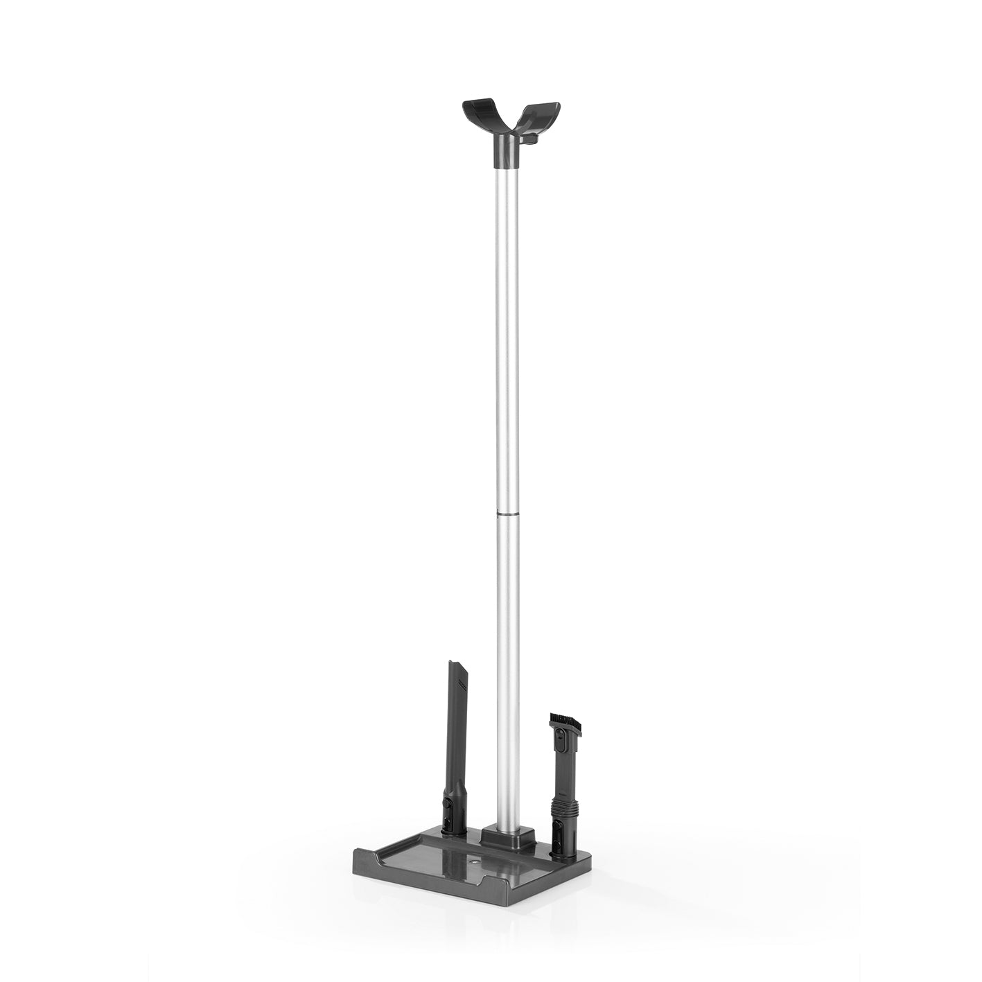 Standhalterung für Akku-Zyklon-Staubsauger von CLEANmaxx, flexible Aufstellung ohne Anbohren, passend für mehrere Modelle.