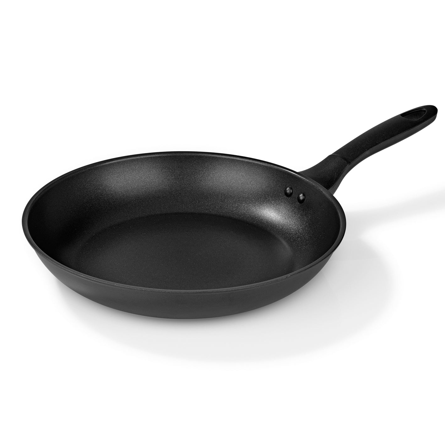 Aluminium-Pfanne geschmiedet - 28 cm - schwarz mit Abperl-Effekt, Cool-Touch-Griff, für alle Herdarten geeignet, robust und PFOA frei.