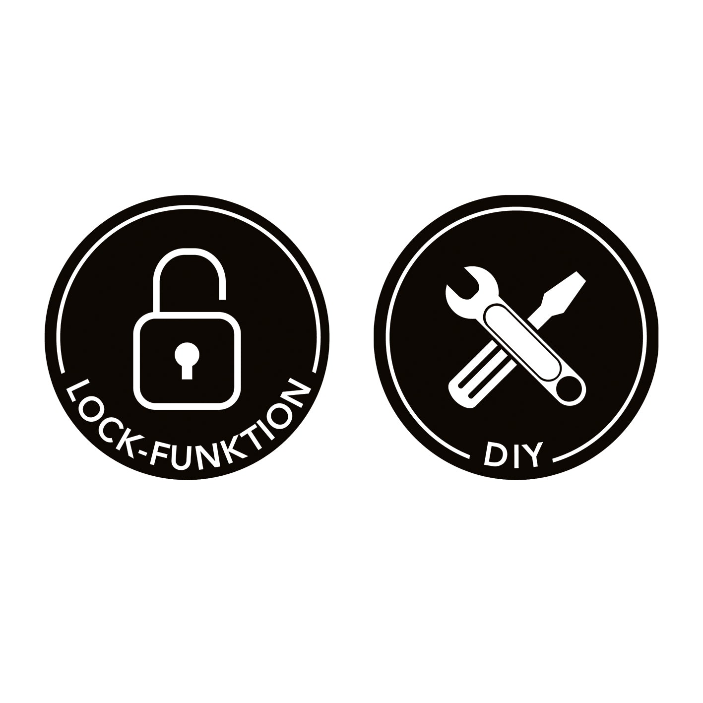 Konturenlehre - 2er-Set mit 2 Größen mit Sperrfunktion für präzises Messen und Arbeiten im DIY-Bereich.