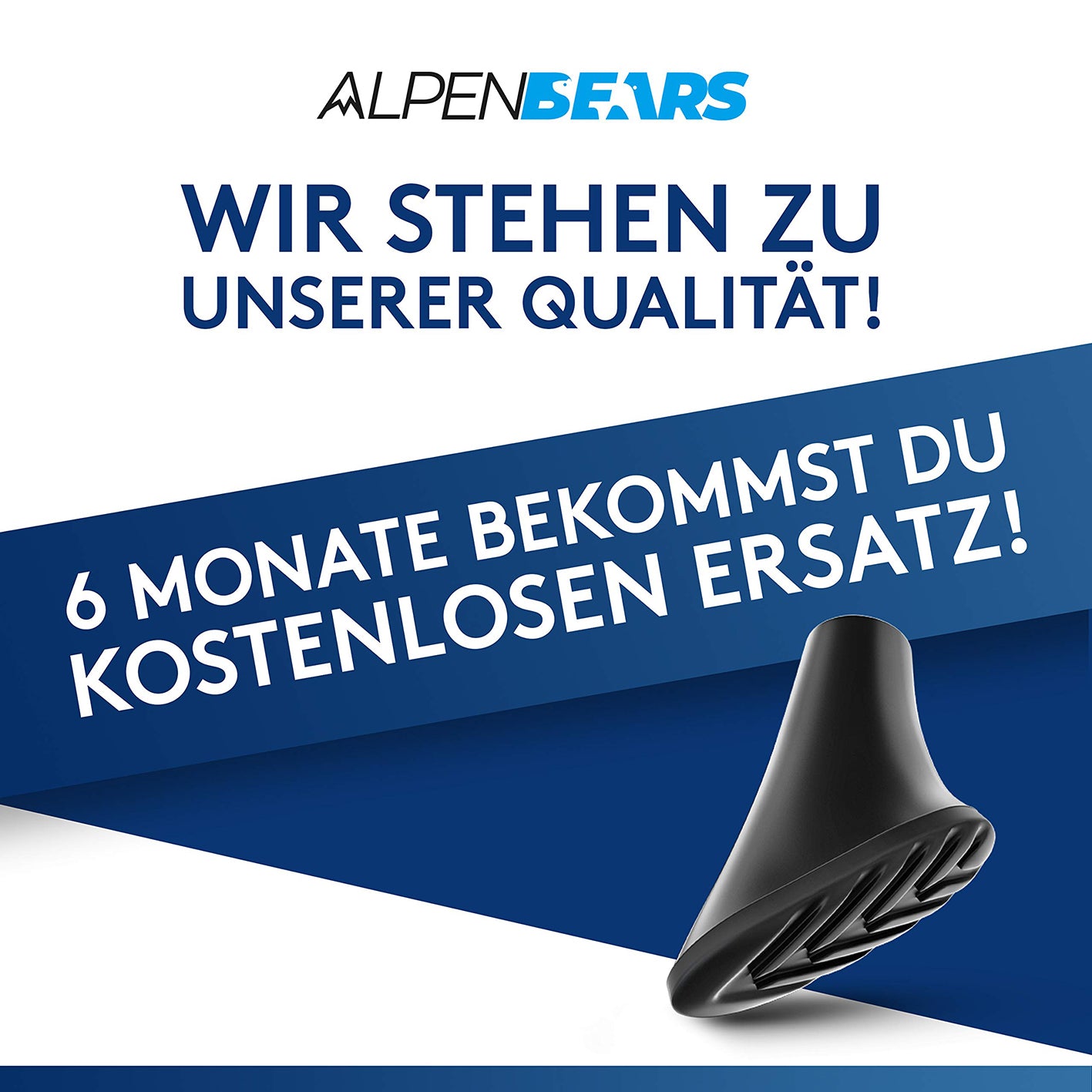 Wanderstock Aufsatz-Set - 14 Stück - Asphalt & Kies mit langlebiger Gummispitze und kostenlosem Ersatz für 6 Monate Qualitätsschutz