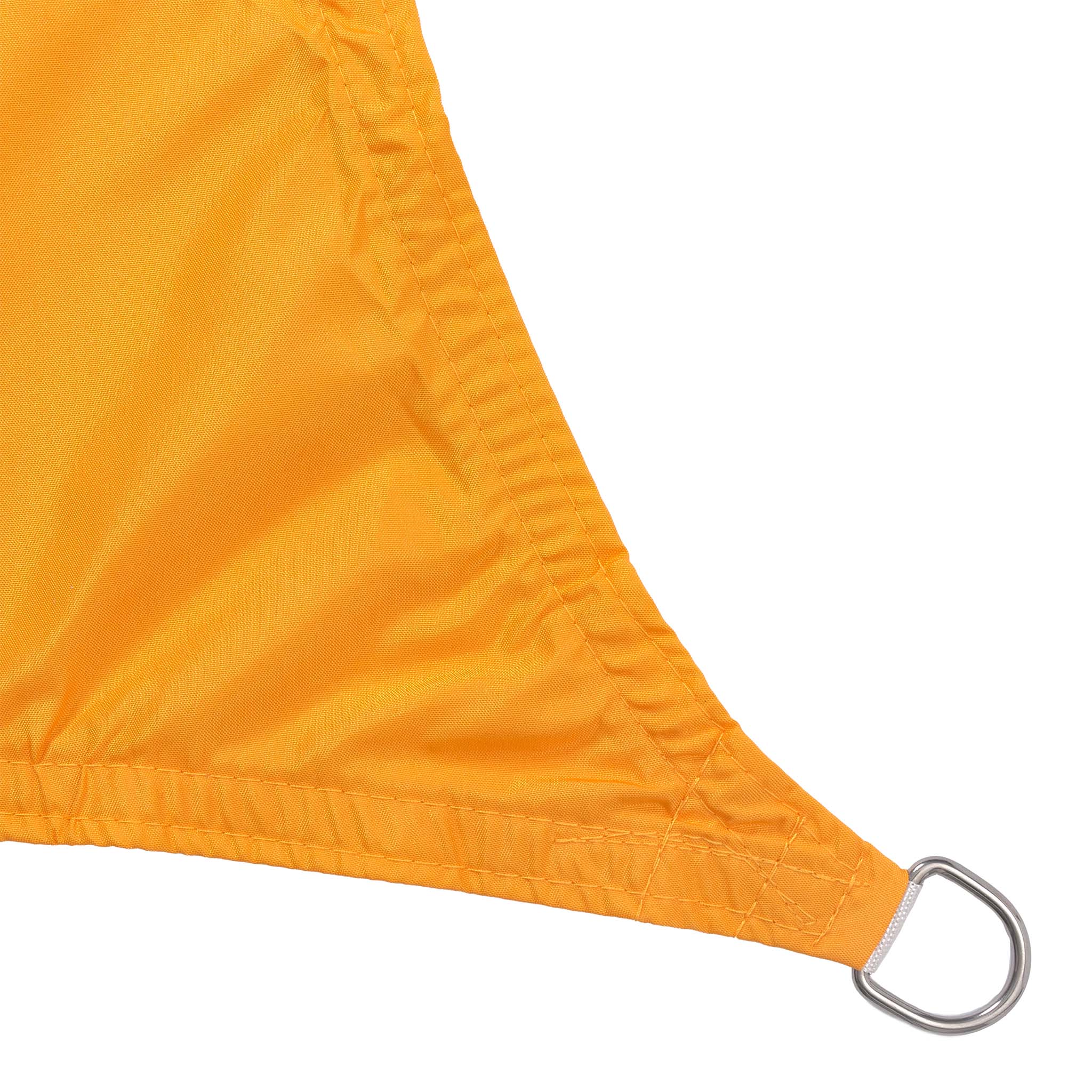 Sonnensegel Polyester - Rechteck 2 x 4 Meter - Gelb mit rostfreiem Metallring und doppelt vernähtem, robustem Material für Sonnenschutz.