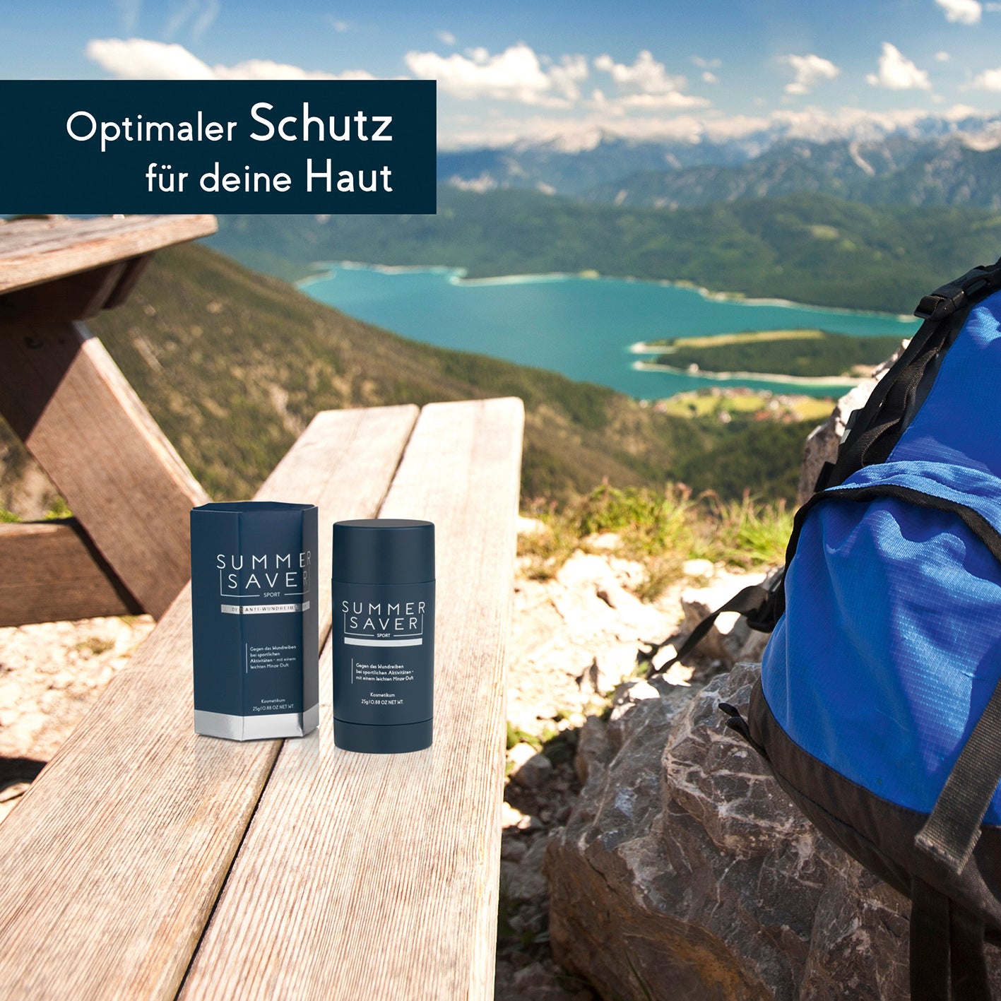 Kosmetikum - Anti-Wundreib-Stick - Sport - 25 g schützt vor Wundreiben beim Sport mit Minzduft, ideal für unterwegs und empfindliche Haut.
