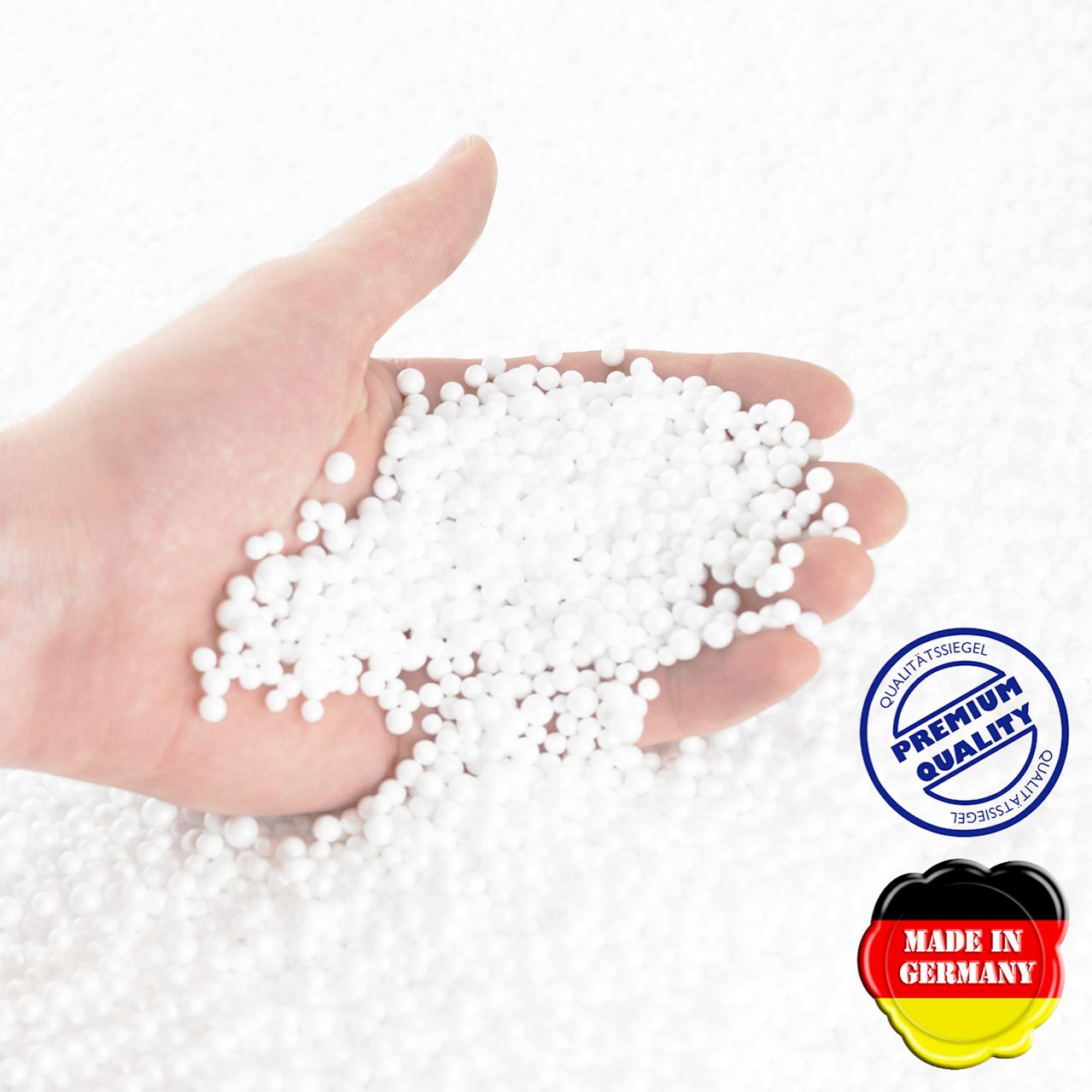 EPS Perlen (200 L) - Sitzsack Füllung aus hochwertigem, geruchsarmem Polystyrol, Made in Germany, Premium Qualität Nachfüllpack.