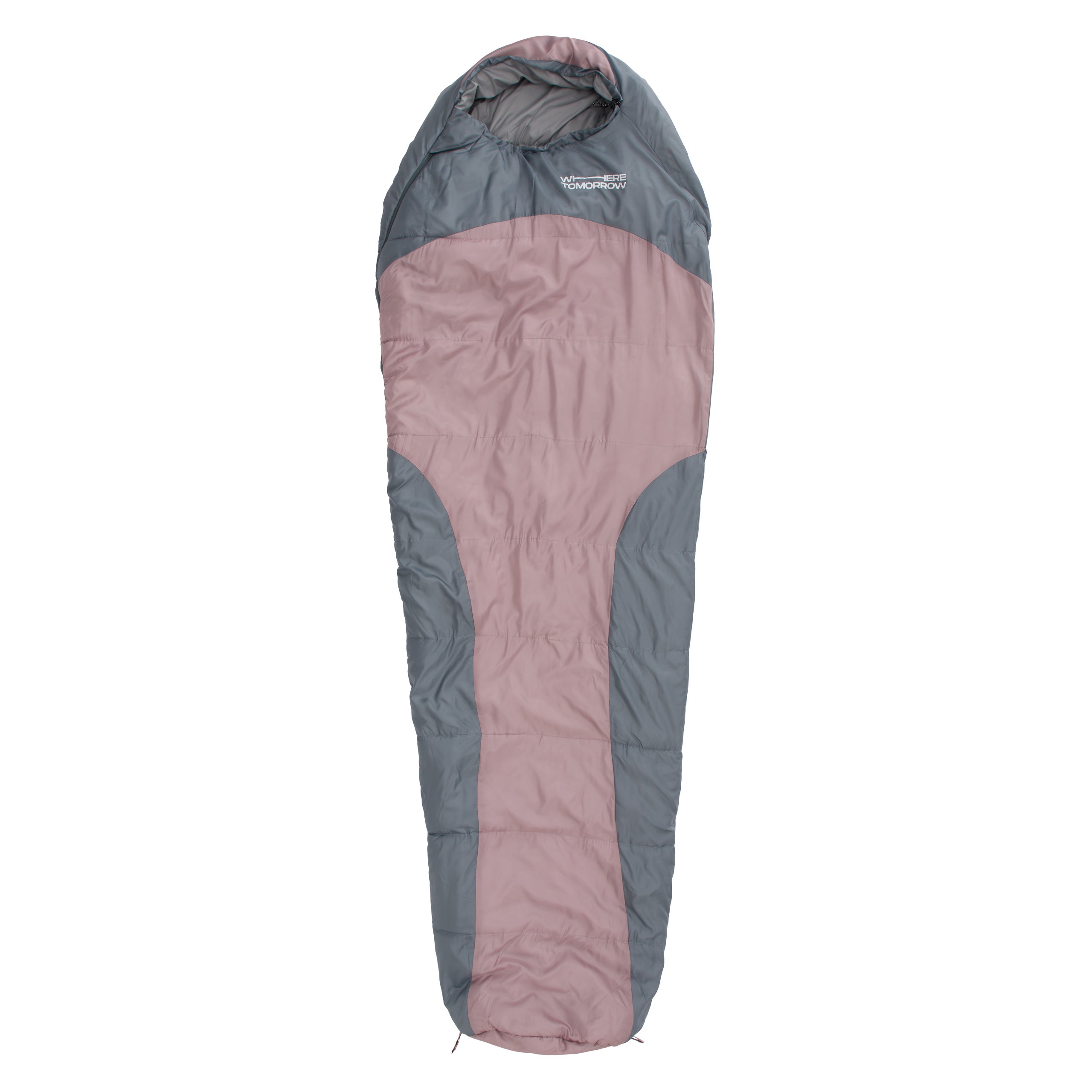Camping Schlafsack Classic - Mumienschlafsack in Rosé mit wasserabweisendem Außenmaterial und integrierter Tasche.
