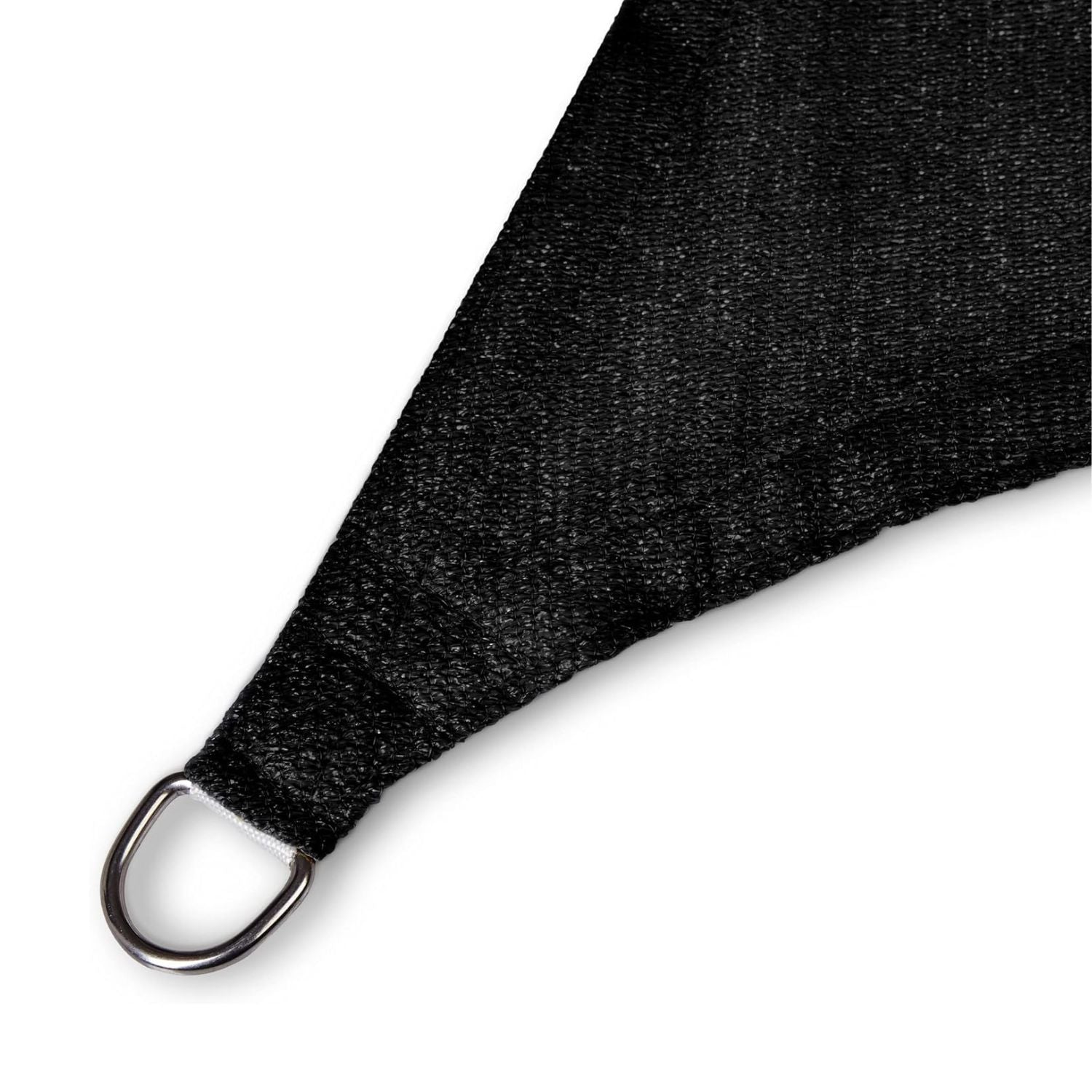 Sonnensegel 100% HDPE mit Stabilisator für UV-Schutz - Rechteck 4 x 5 Meter - Schwarz, robustes Material mit Edelstahlring.