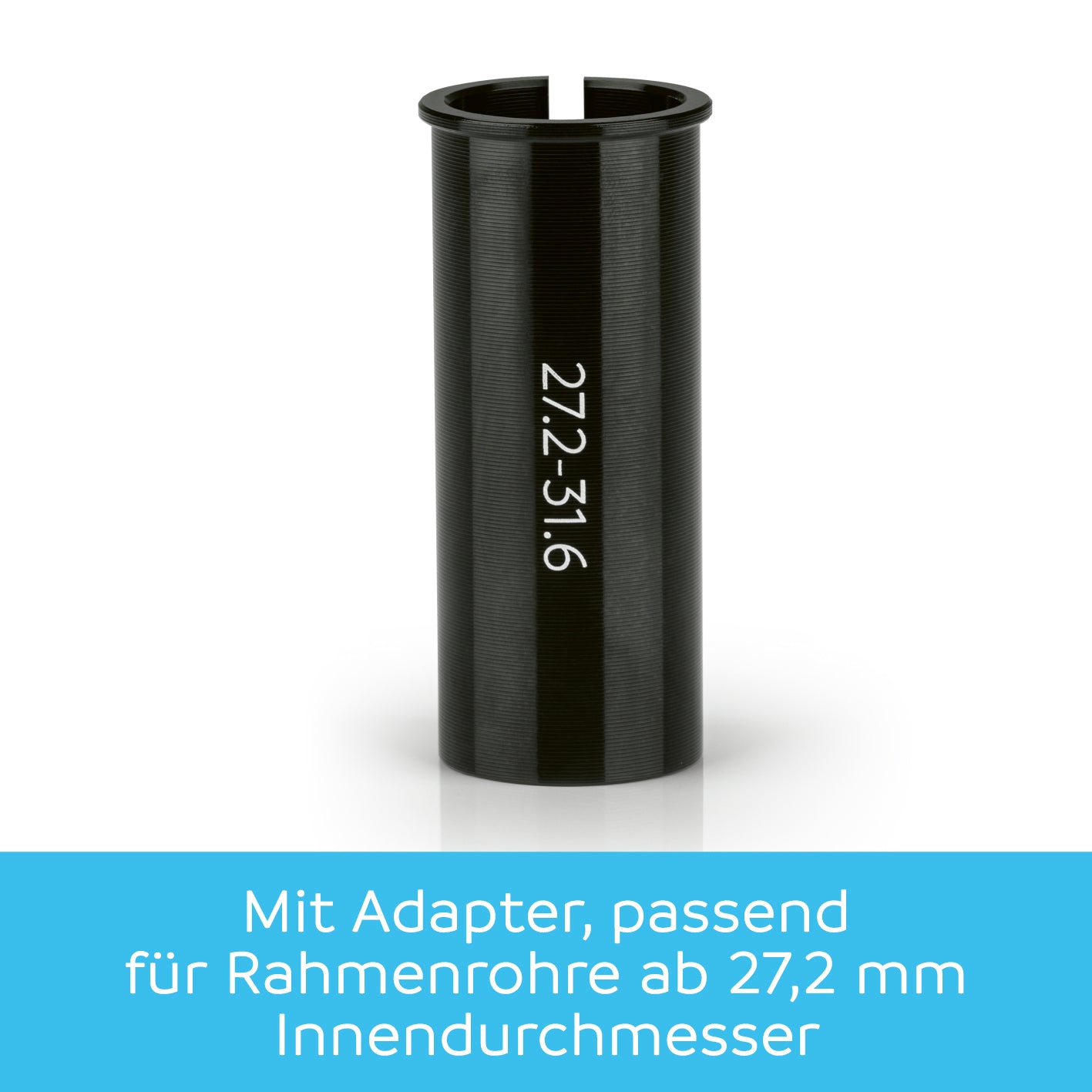 freibeik advanced - Das bewegliche Sattelgelenk 2.0 Adapter für Rahmenrohre ab 27,2 mm Innendurchmesser, passend für Sattelbefestigung.
