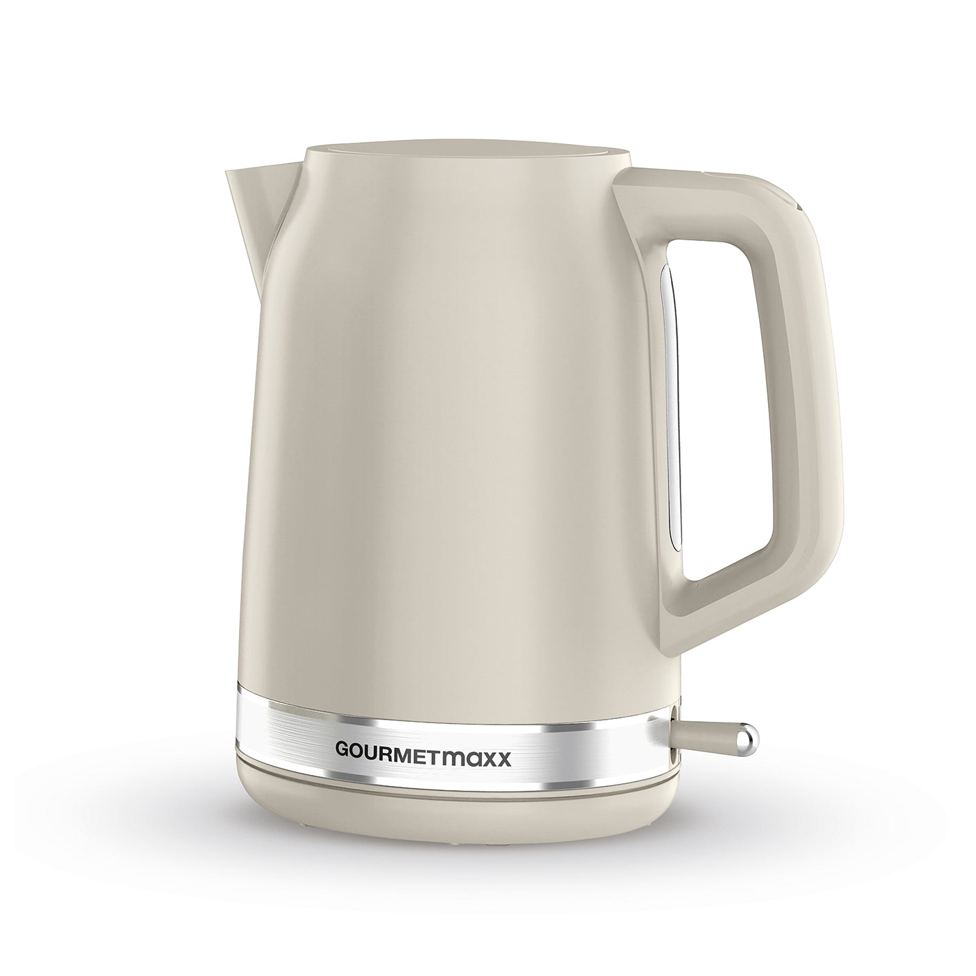 Wasserkocher 1,7l - Vanille kabellos mit 360° Basis, Wasserstandsanzeige und herausnehmbarem Kalkfilter für einfache Reinigung.