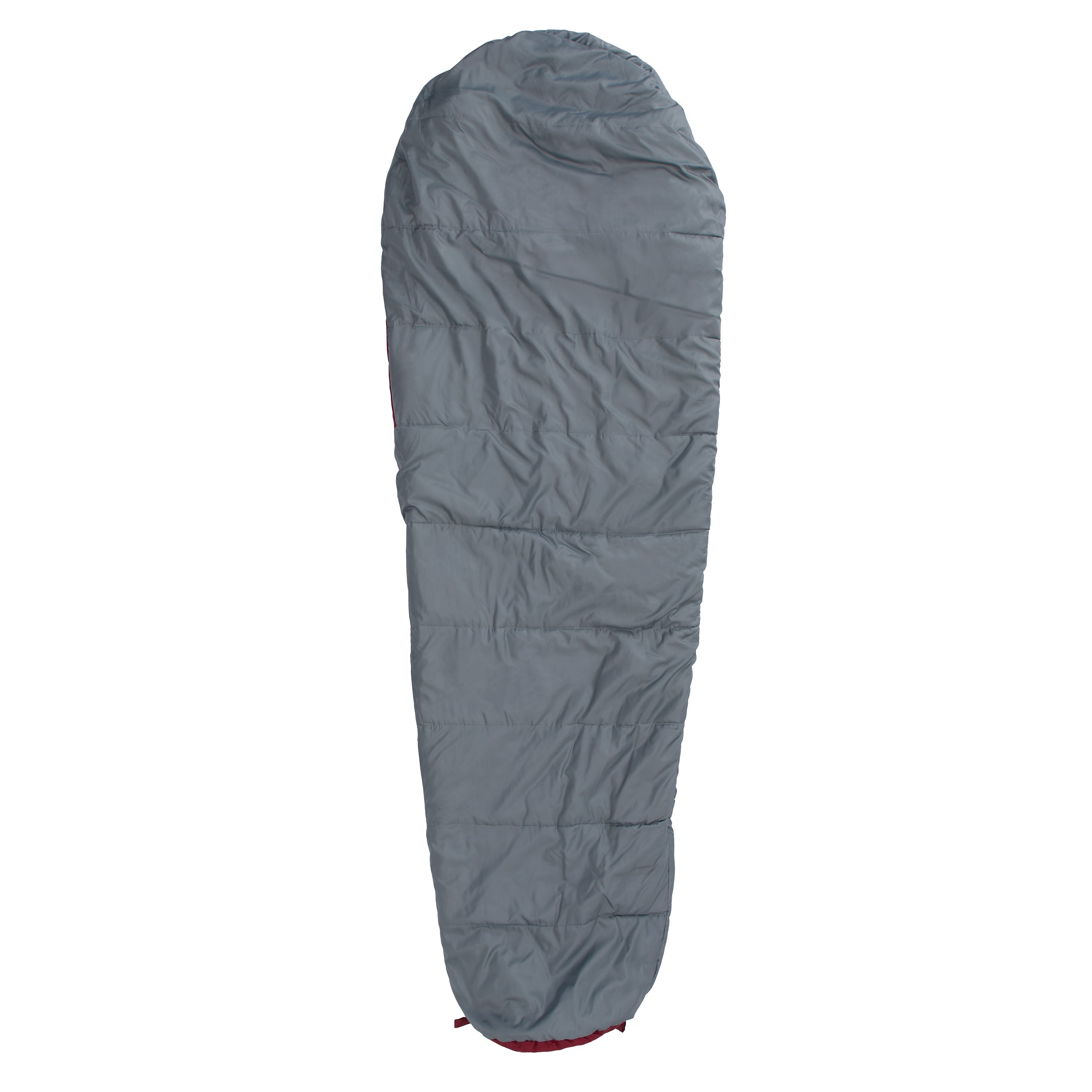 Camping Schlafsack Classic - Mumienschlafsack in Weinrot, wasserabweisend, mit Konturkapuze und Packsack, 230 x 80 x 55 cm.