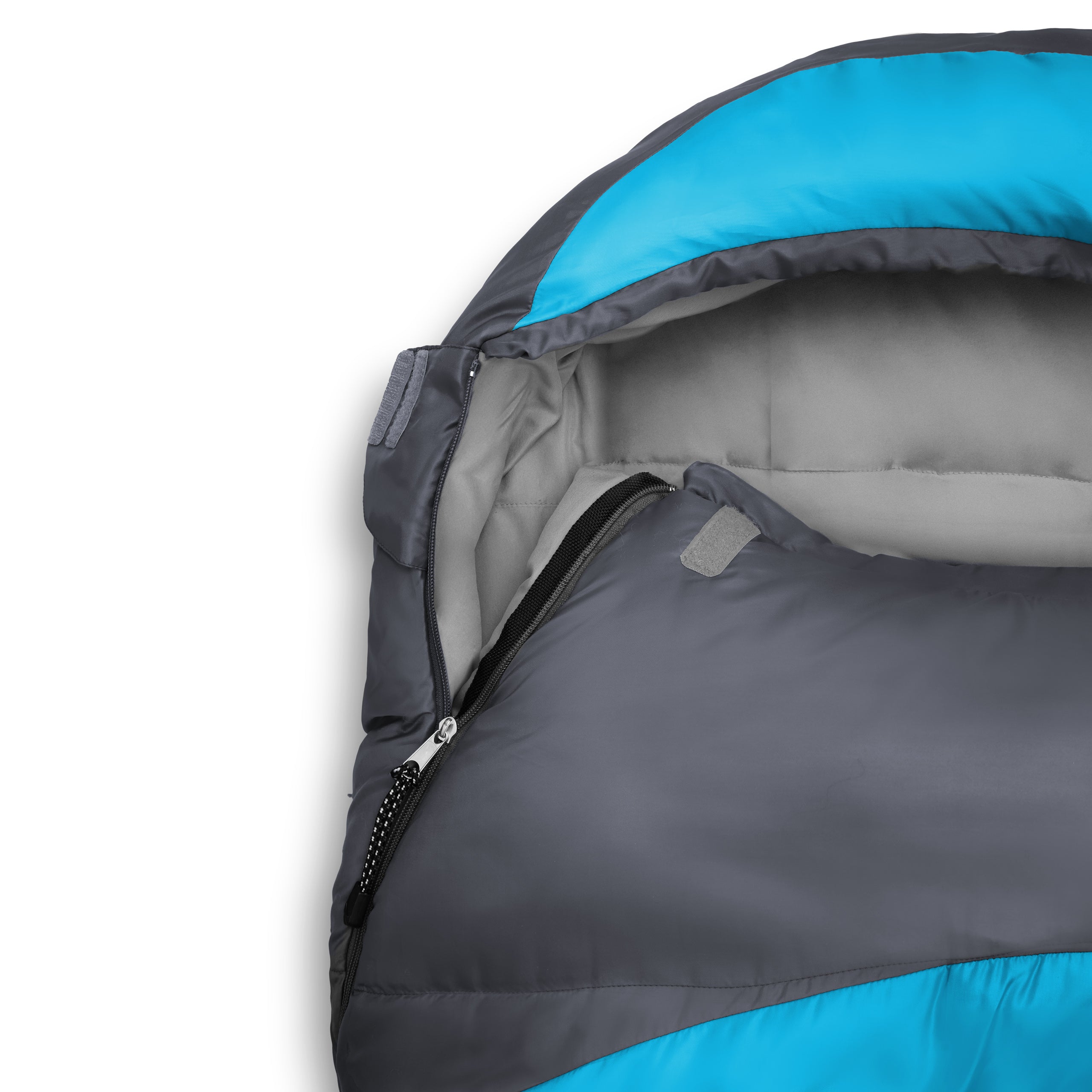 Camping Schlafsack Classic - Mumienschlafsack mit Tasche, wasserabweisend, atmungsaktiv, 230x80x55 cm, türkis von Lumaland Outdoor.