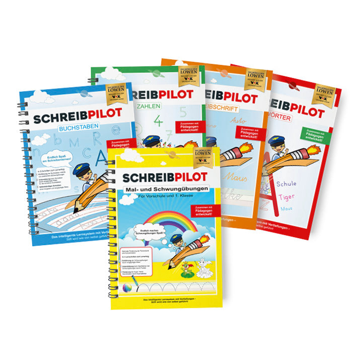 Heft Schwungübungen mit Bleistift und Radiergummi - DIN-A4, Lernhefte für Schwungübungen mit eingeprägten Rillen und pädagogischem System.