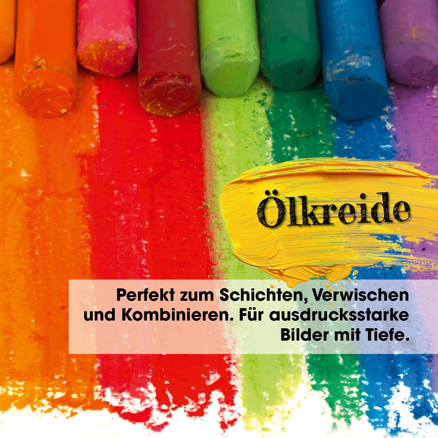 Mal- und Zeichenkoffer - 145-tlg. mit bunten Ölkreiden zum Schichten, Verwischen und Kombinieren für ausdrucksstarke Bilder.