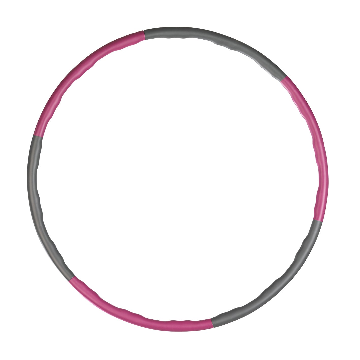 Hula Hoop Reifen verstellbar - 100 cm - lila mit 6 Elementen, wellenförmigem Design und innenliegenden Massagebällen für effektives Training.