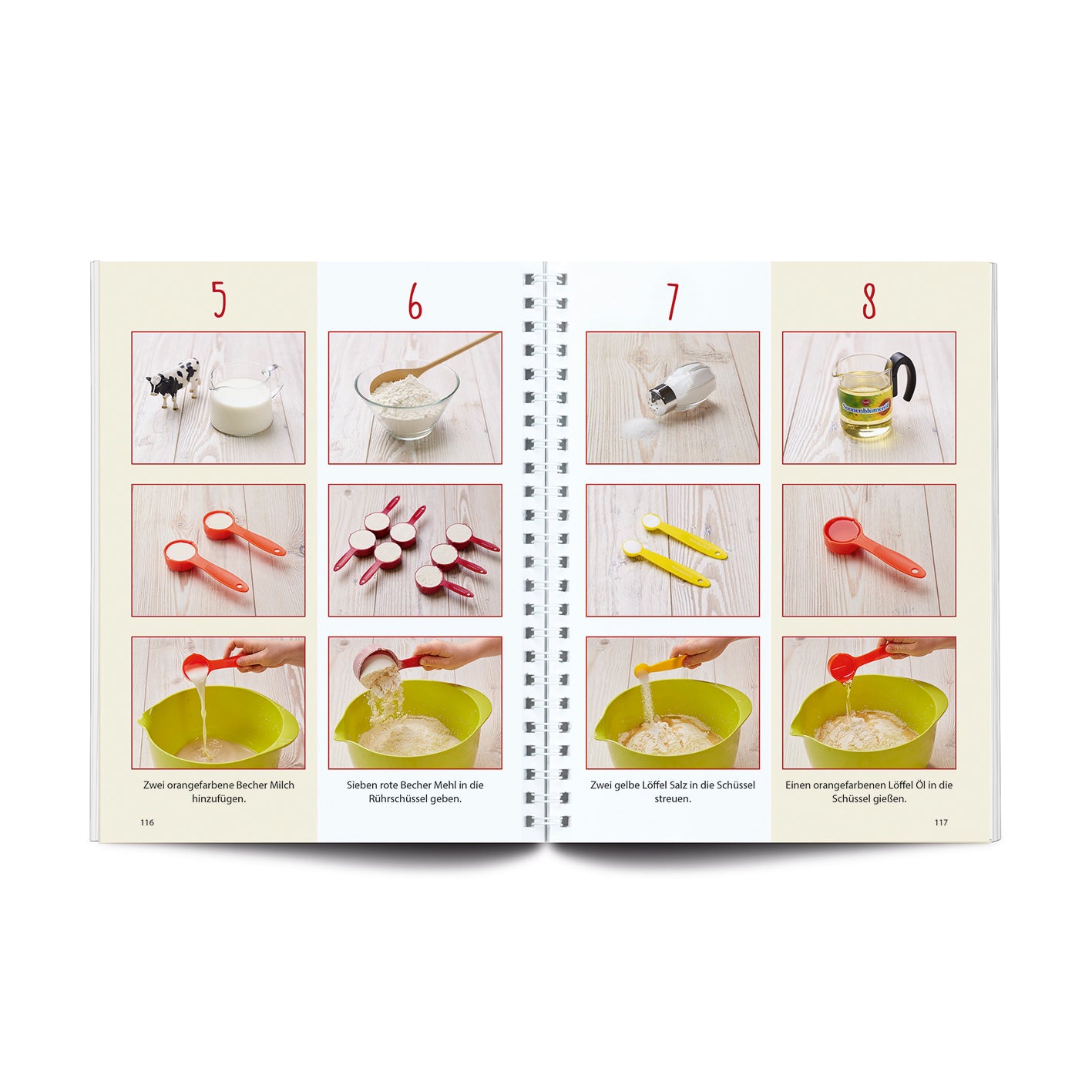 Rezeptbuch inkl. Messbecher-Set - Band 4 - Kleine Gerichte ganz groß! zeigt kindgerechte Anleitungen mit Messbechern für Fingerfood und Snacks.