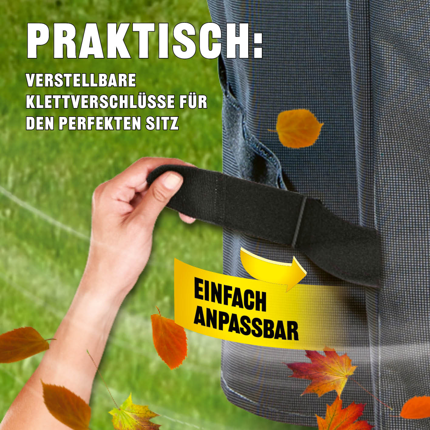 Wetterschutzhaube Premium - 181,5 x 112 x 62,5 cm - Grau mit verstellbaren Klettverschlüssen für perfekten Sitz und einfache Anpassung.