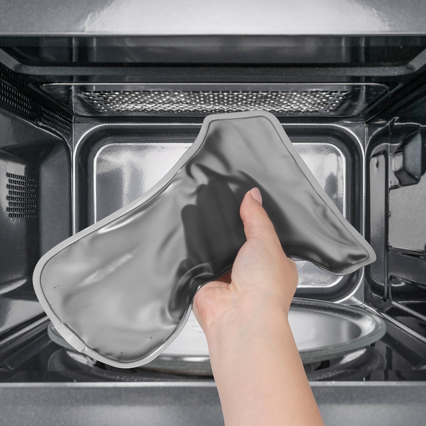 Rückenkorrektor mit Gelpad - S/M mit flexiblem Gelpad zum Erwärmen in der Mikrowelle für gezielte Wärme bei Rückenschmerzen.