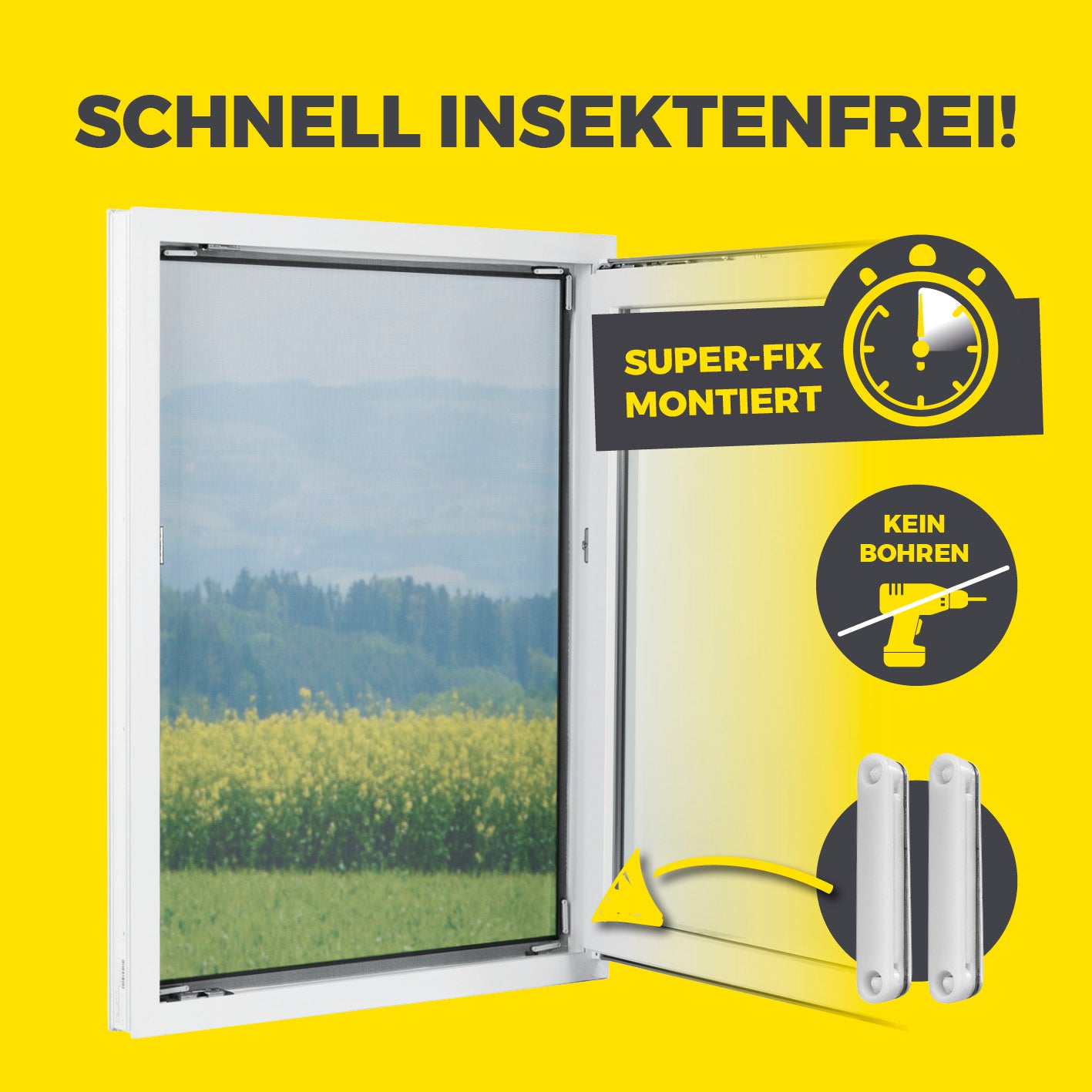 Magnet-Set für EASYmaxx Insect Protect Insektenschutzgitter – 12 starke Magnete, einfache Montage ohne Bohren, sicherer Insektenschutz.