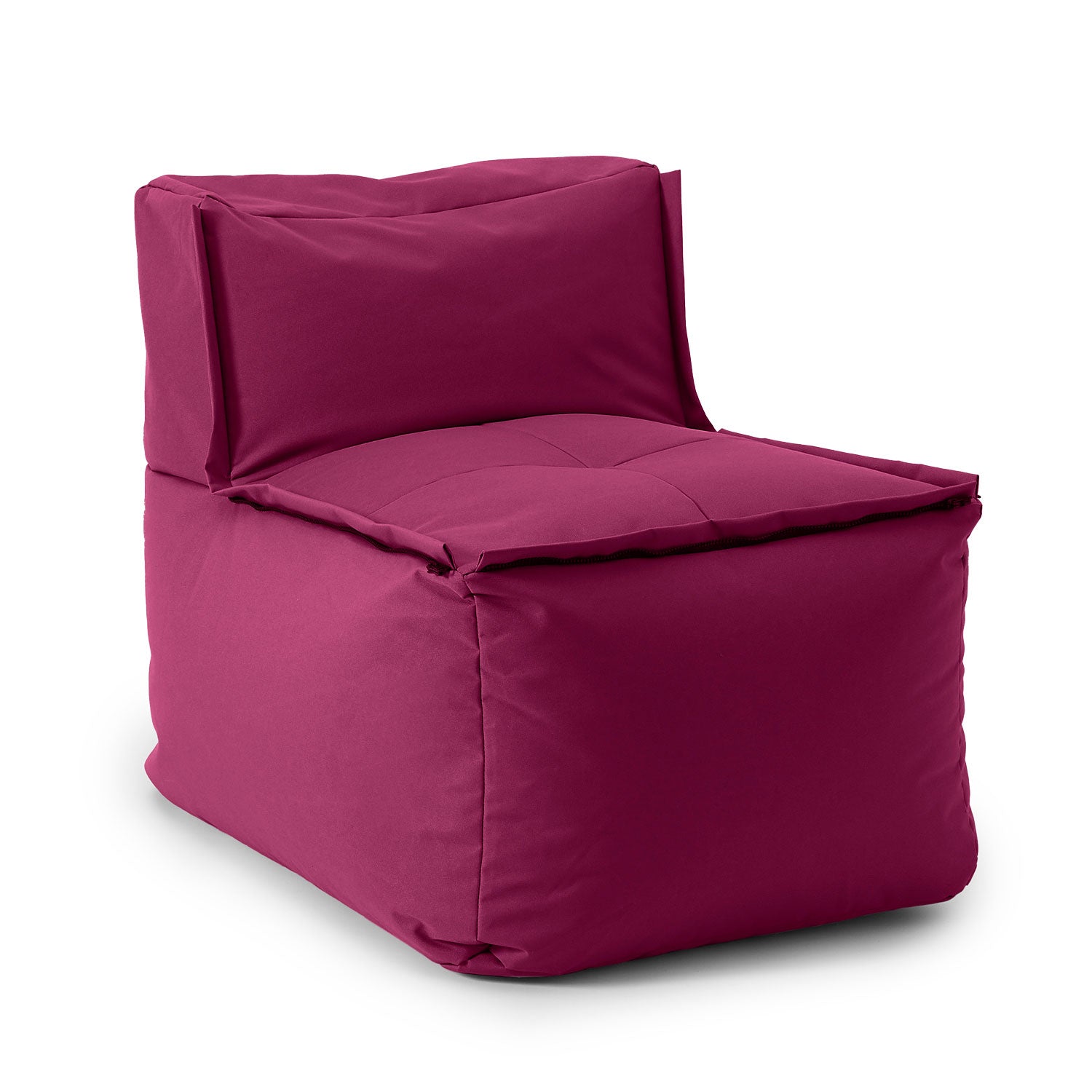Sitzsack-Sofa Mittelstück (200 L) - Modulares System - indoor & outdoor - Rotwein, mit extrastarkem Material und hochwertiger Füllung.