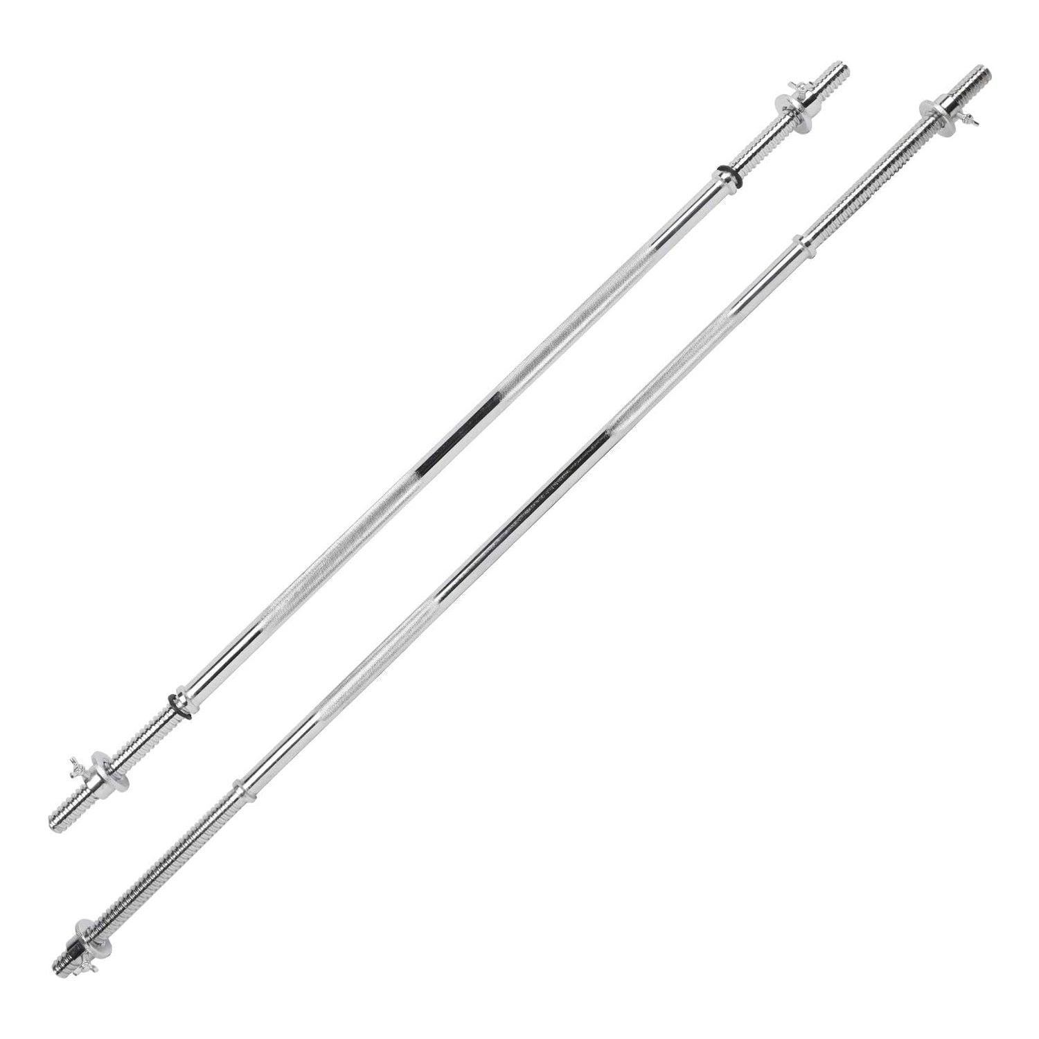 Langhantel-Stange - 120 cm aus Gusseisen mit Schraubverschlüssen, 25 mm Durchmesser, ideal für professionelles Krafttraining.