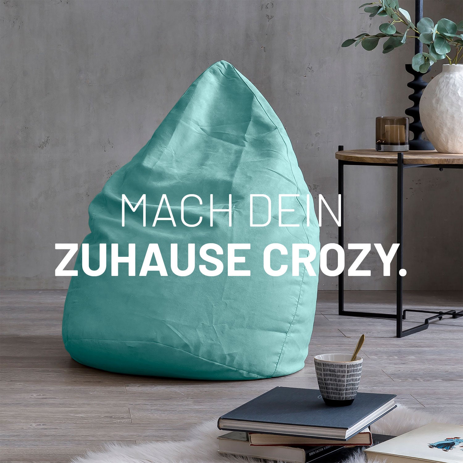 Luxury XL Sitzsack (120 L) - Türkis Sitzsack von Lumaland, bequem für Wohnzimmer, Kinderzimmer, Entspannen und modernes Wohnen.