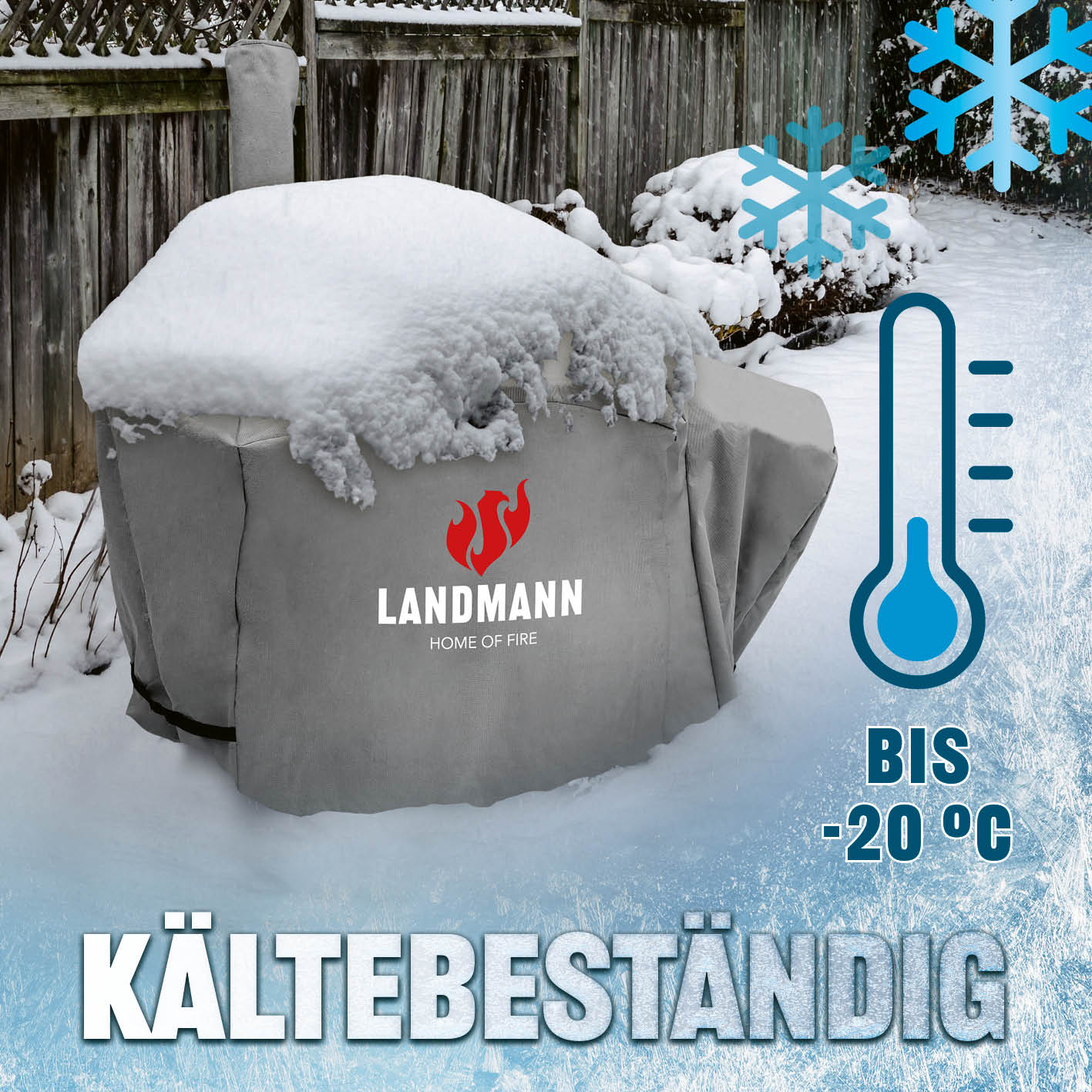 Premium Wetterschutzhaube - 78 x 130 x 118 cm, kältebeständig bis -20 °C, wasserdicht und reißfest für optimalen Schutz im Winter.