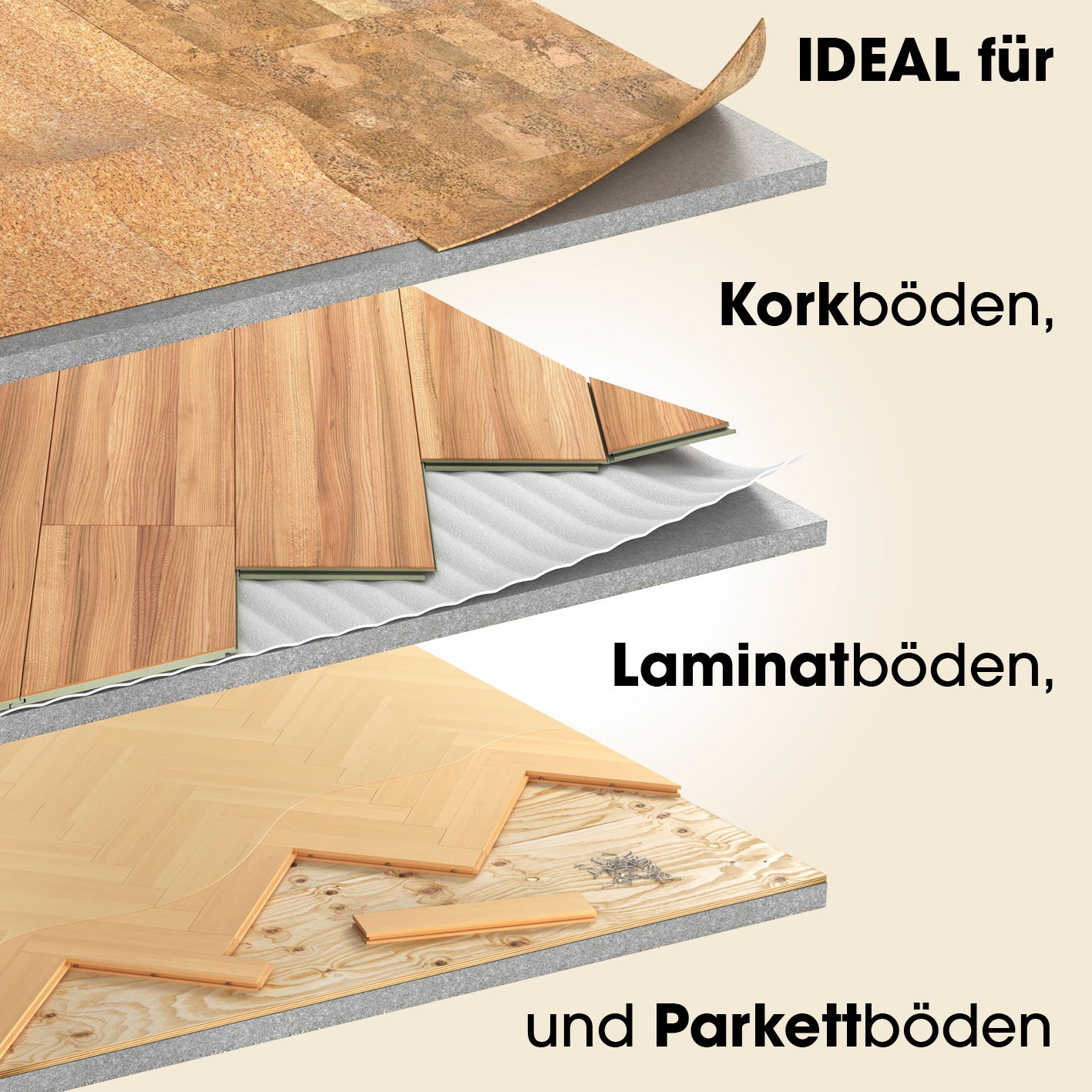 Reparaturset für Laminat & Parkett zum Ausbessern von Kork-, Laminat- und Parkettböden einfach und effektiv.