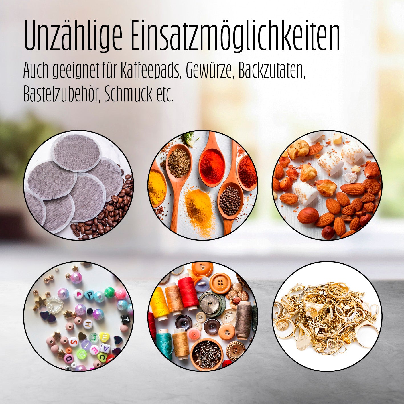 Cuisine Teebox aus Bambus mit 10 Fächern, ca. 36,7 x 20 x 9 cm, nachhaltige Aufbewahrung für Tee, Gewürze, Kaffee-Pads und Kleinkram.