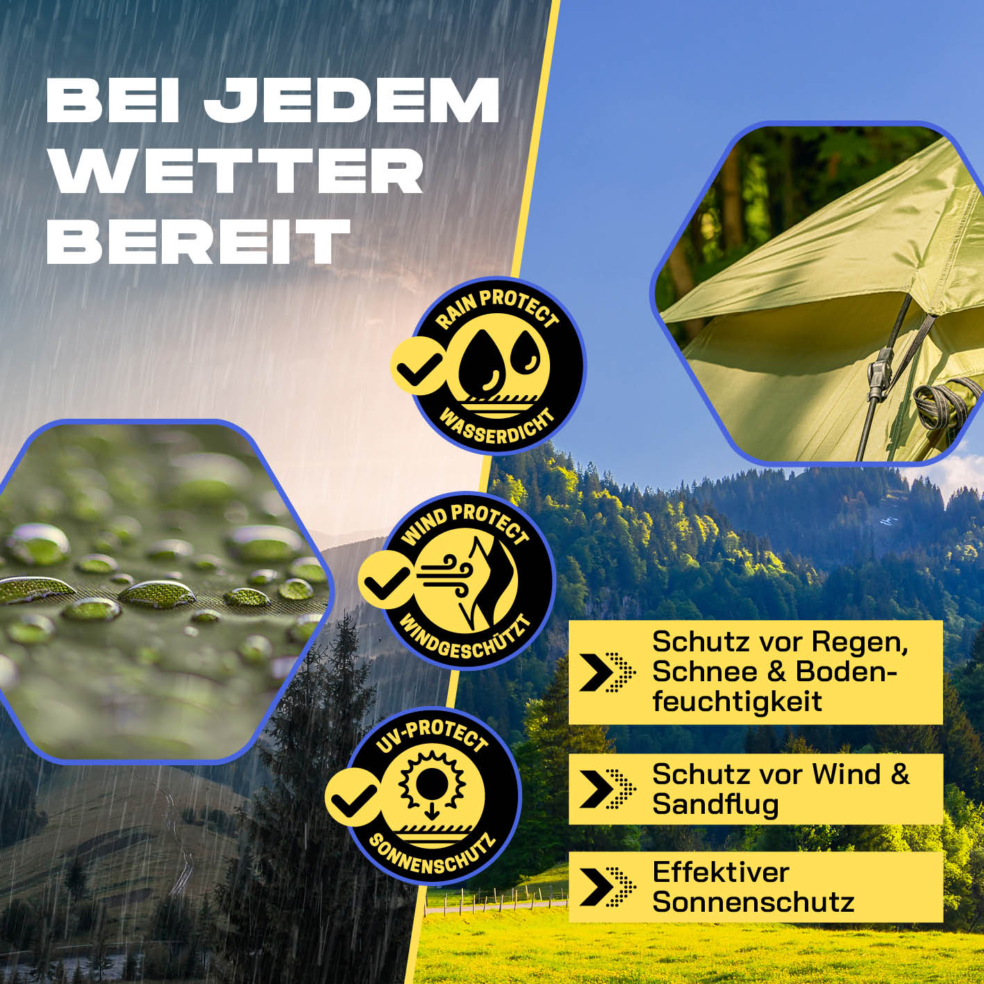 Pop up Kuppelzelt für 3 Personen - Grün, leicht, wasserdicht, windgeschützt und mit effektivem Sonnenschutz für Outdoor-Abenteuer.