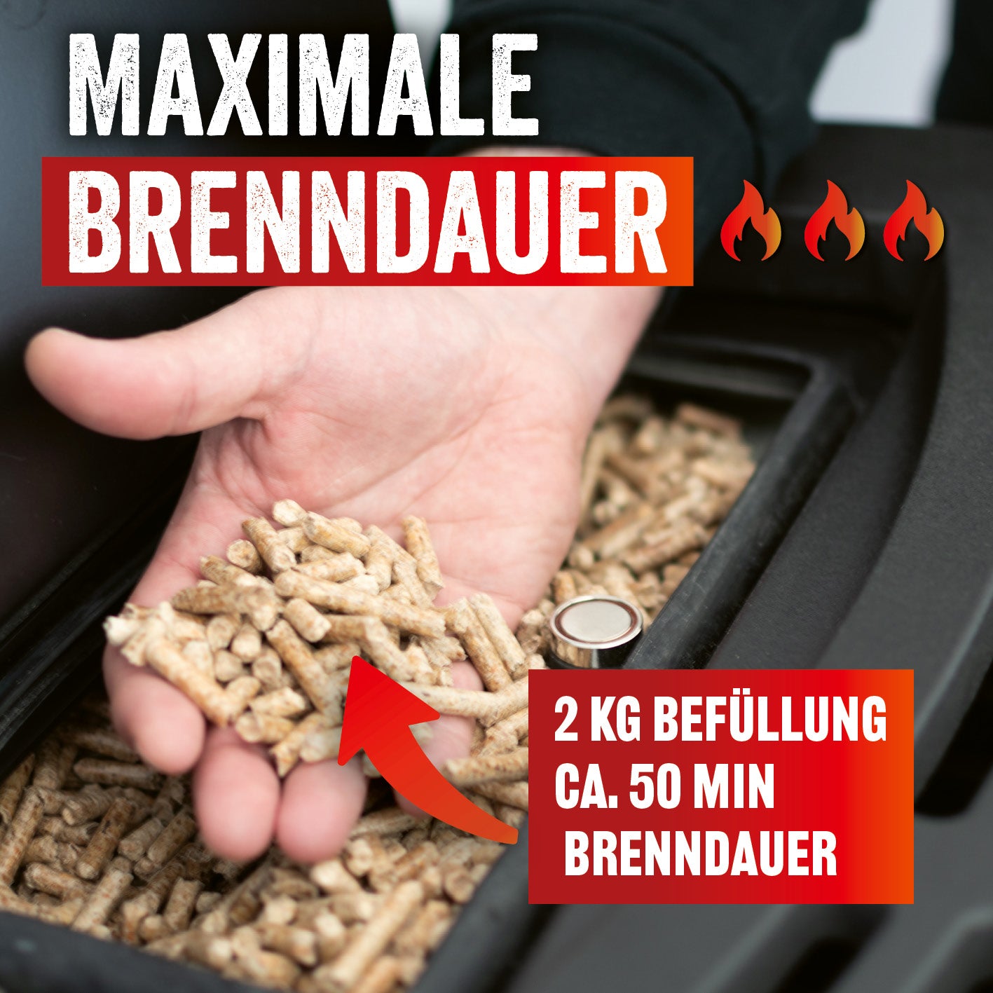 Grillpellets Buchenholz 10 kg für langanhaltende maximale Brenndauer und aromatischen Rauchgeschmack beim Grillen.
