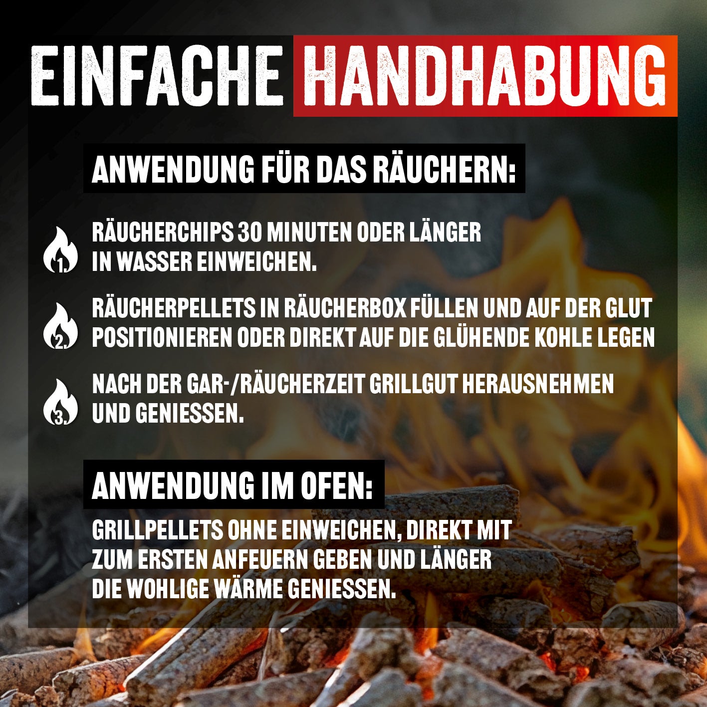 Grillpellets Eichenholz 10 kg mit einfacher Handhabung für Räuchern und Grillen, ideal für Smoker, Pellet- und Holzkohlegrills.