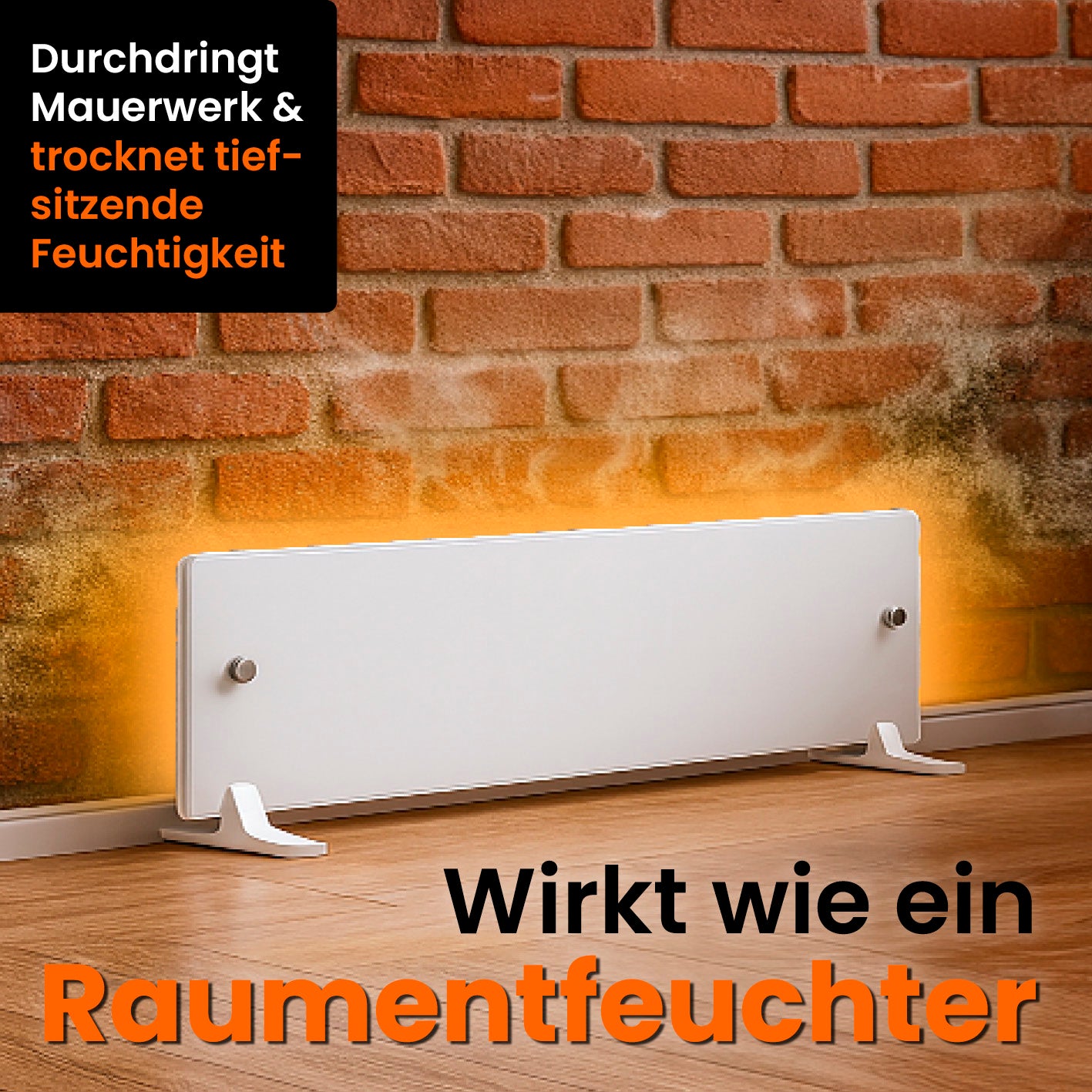 Tonis Schimmelschock Anti-Schimmelheizung Kompakt trocknet Mauern effektiv und beugt Schimmelbefall mit niedrigem Energieverbrauch vor