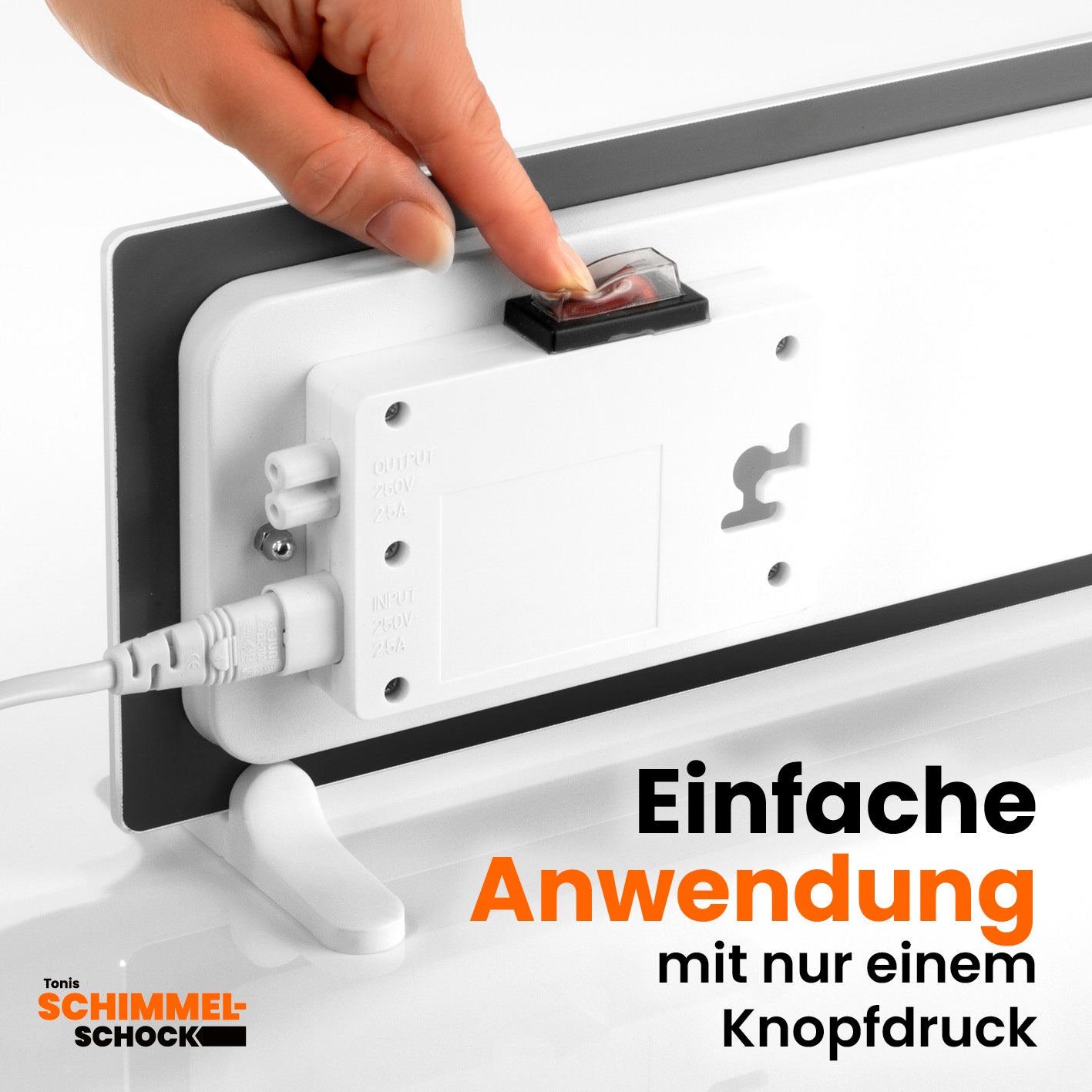 Tonis Schimmelschock Anti-Schimmelheizung Kompakt mit einfachem Knopfdruck für effektive Schimmelbekämpfung und energiesparenden Betrieb