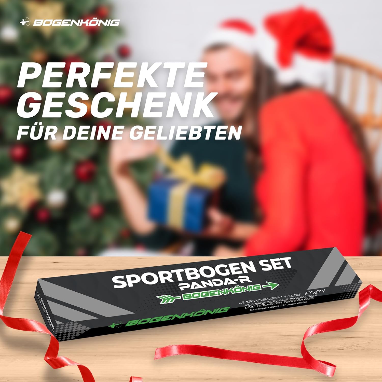 Sportbogen-Einsteigerset mit 6 Pfeilen - ideal für Kinder ab 7 J.