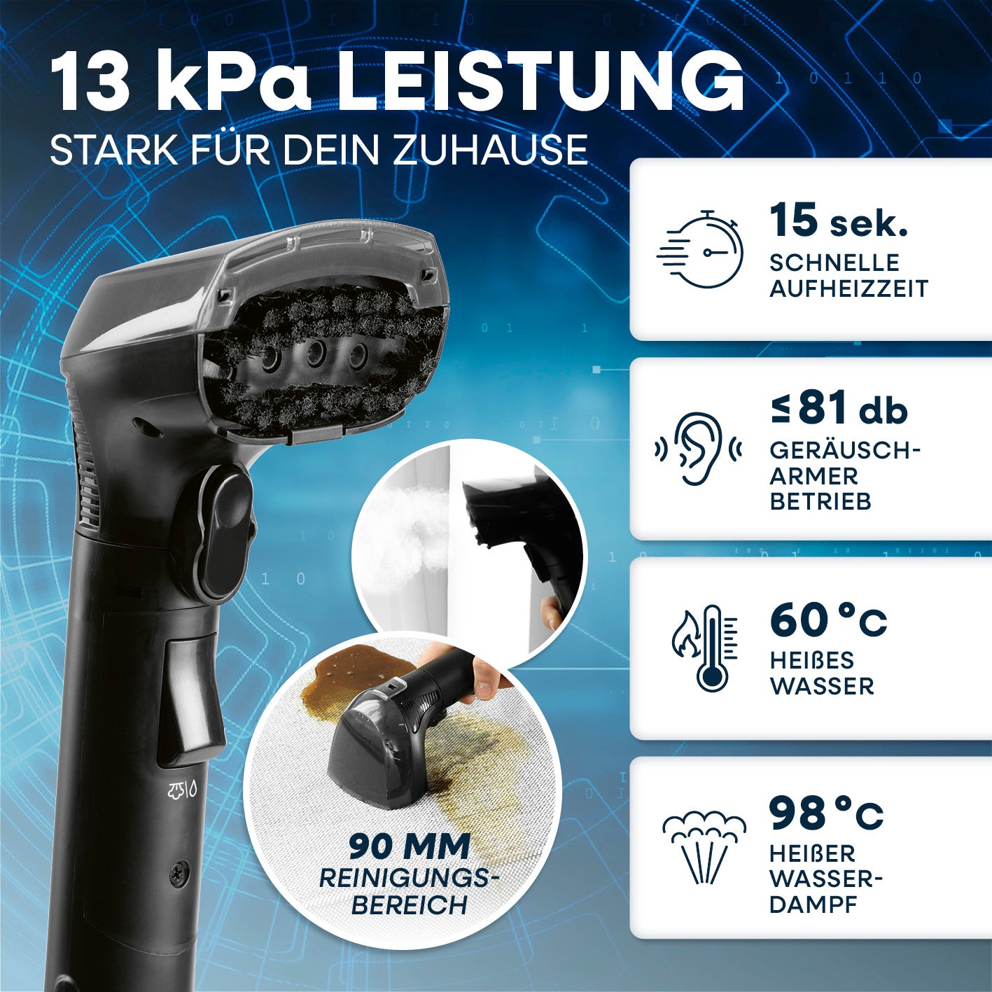 Polster- & Teppichreiniger Pro Steam inkl. 1 l Teppich- & Polsterreiniger-Konzentrat